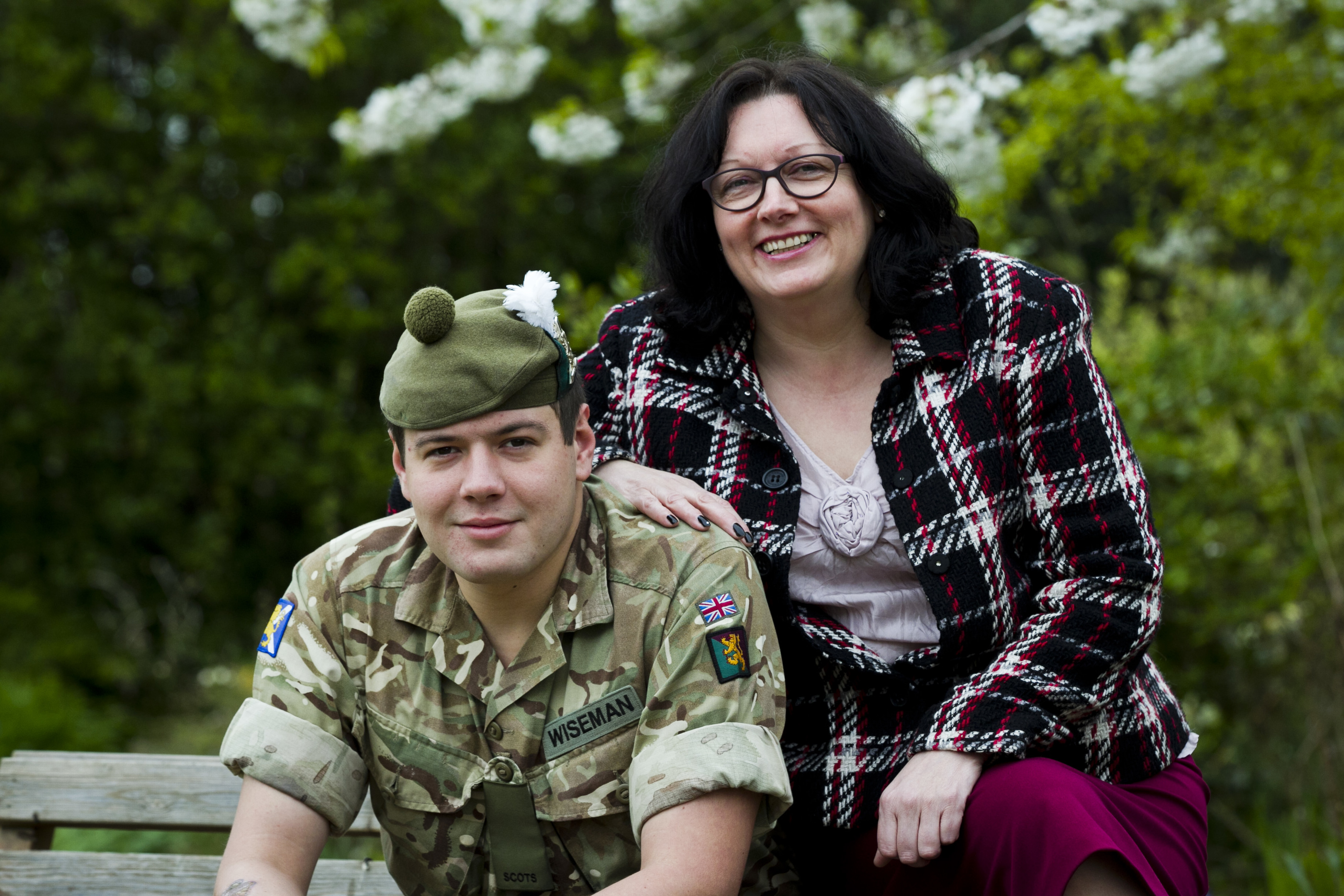 Lynne Carruthers, and her son, Sean Wiseman, who lost a leg while on tour with the Army, in Afghanistan. (Andrew Cawley)