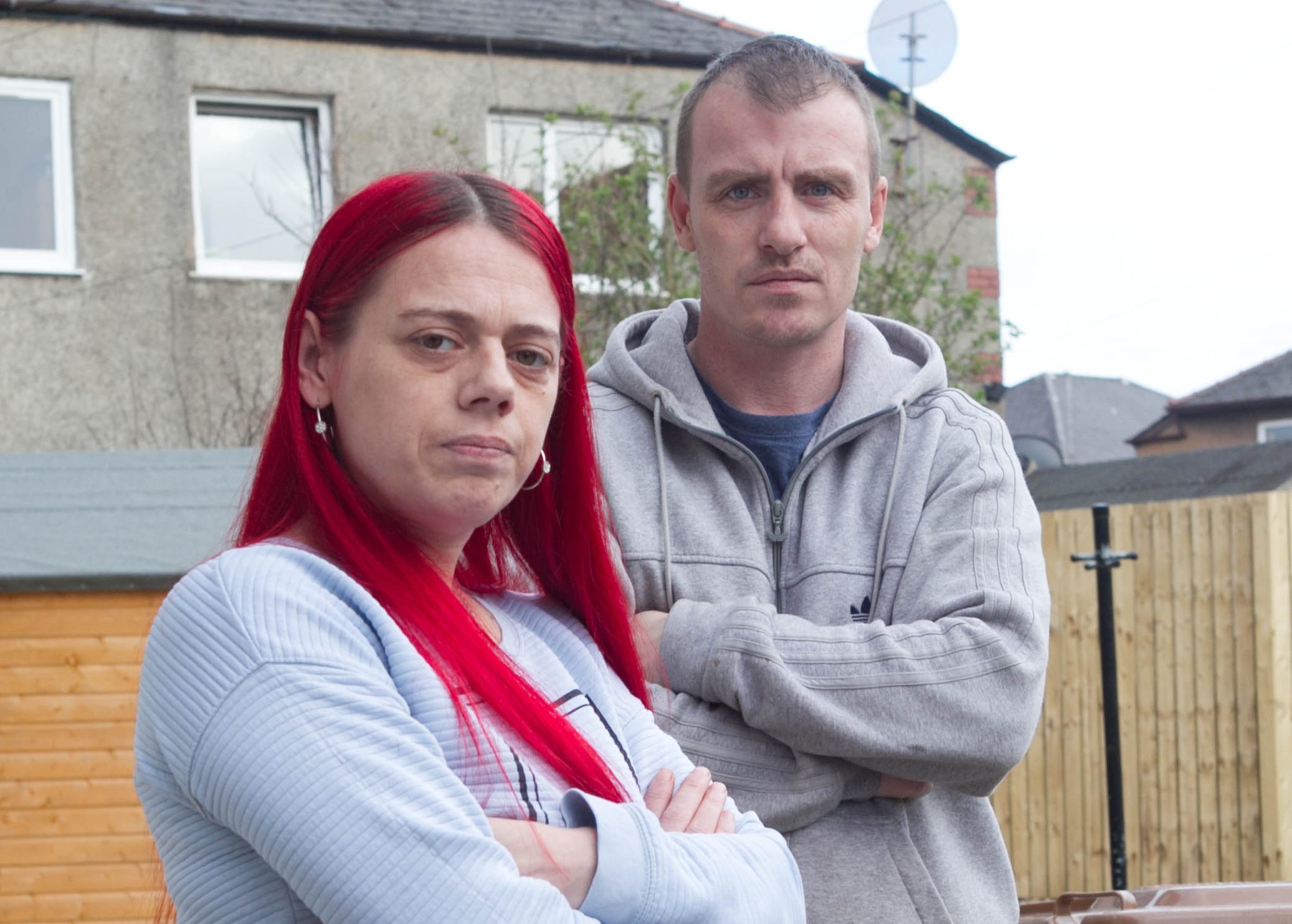 Annette McKenzie with partner Raymond. Annette's daughter Britney commited suicide after being given tablets from her GP. (Sunday Post)