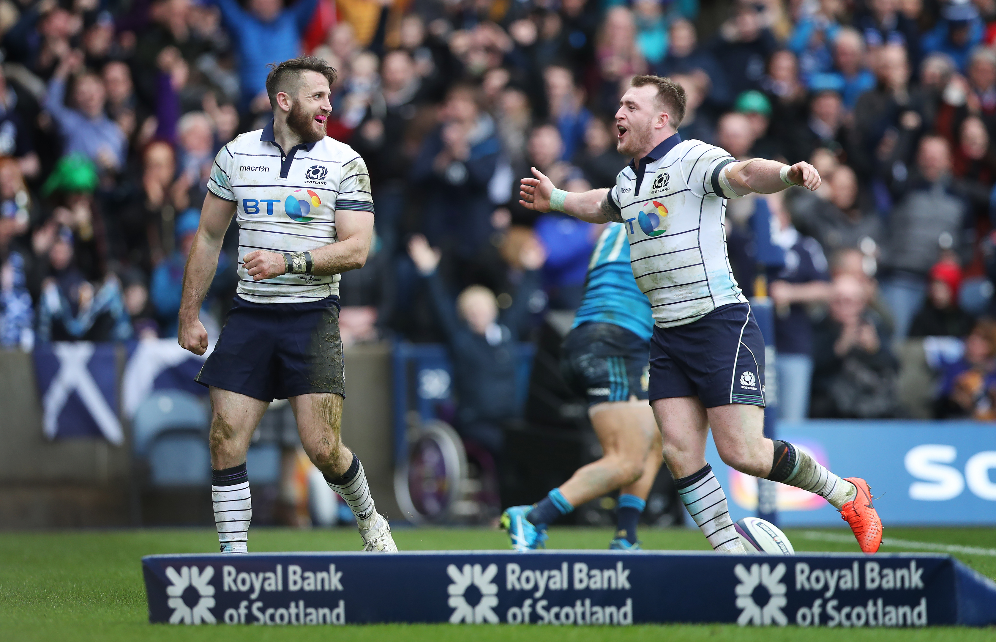 Tommy Seymour and Stuart Hogg ( Ian MacNicol/Getty Images)