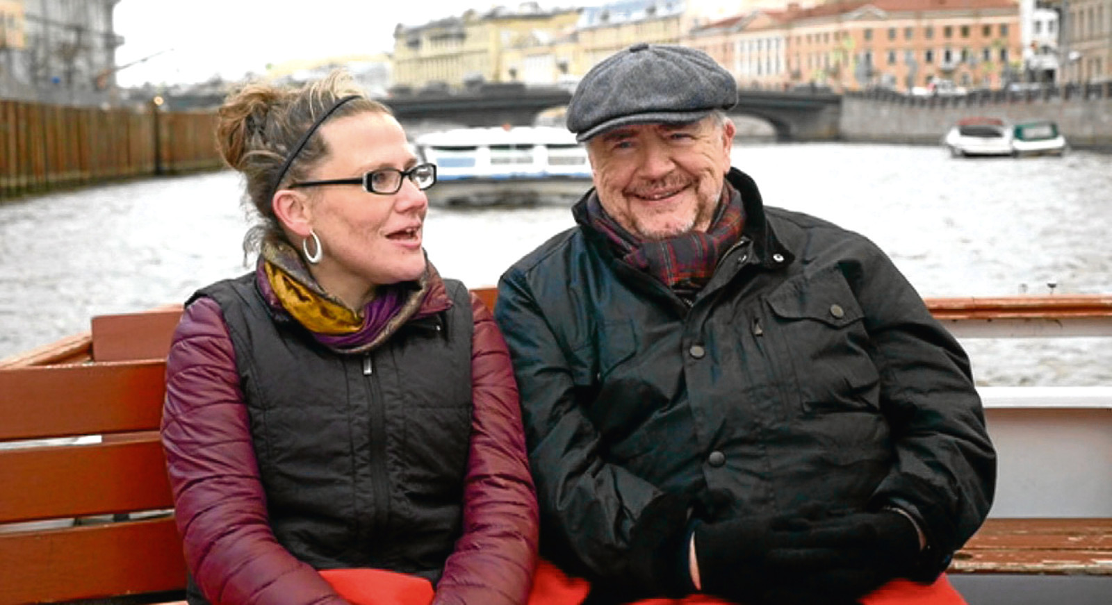 Actor Brian Cox with his daughter, Margaret, in Leningrad