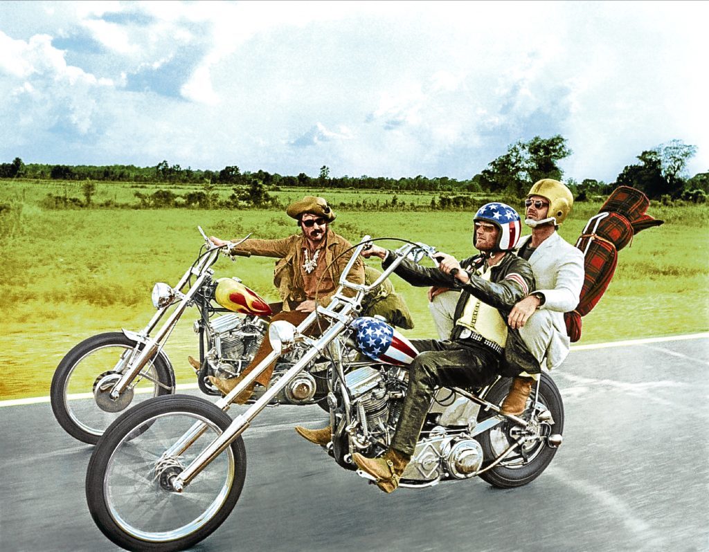 Jack with Dennis Hopper and Peter Fonda in Easy Rider (Allstar/COLUMBIA)
