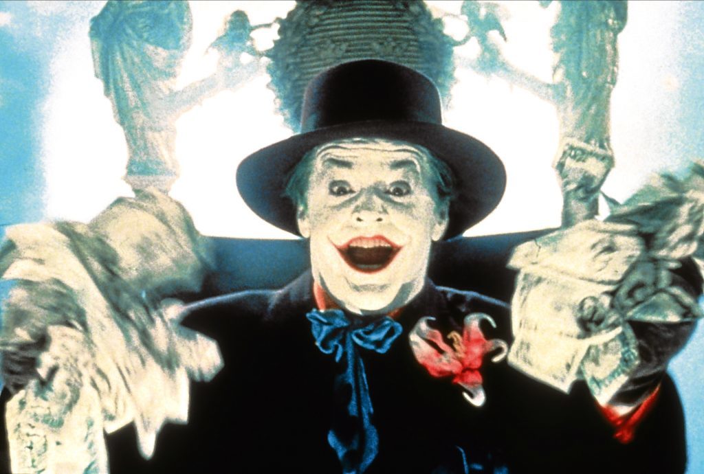 Jack Nicholson as The Joker in 1989's Batman (Allstar/WARNER BROS) 