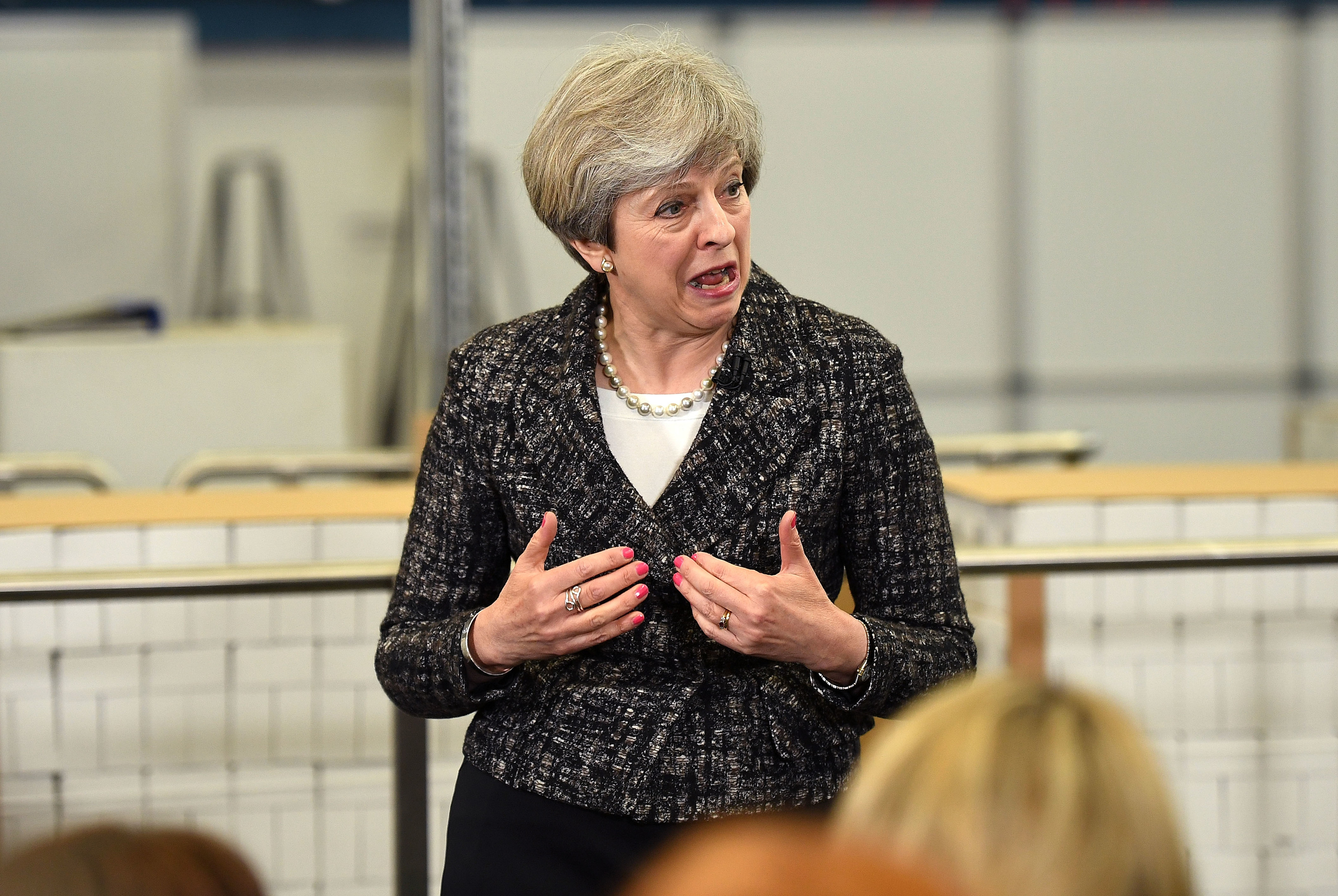 Theresa May gives a speech at GSK (Leon Neal/Getty Images)