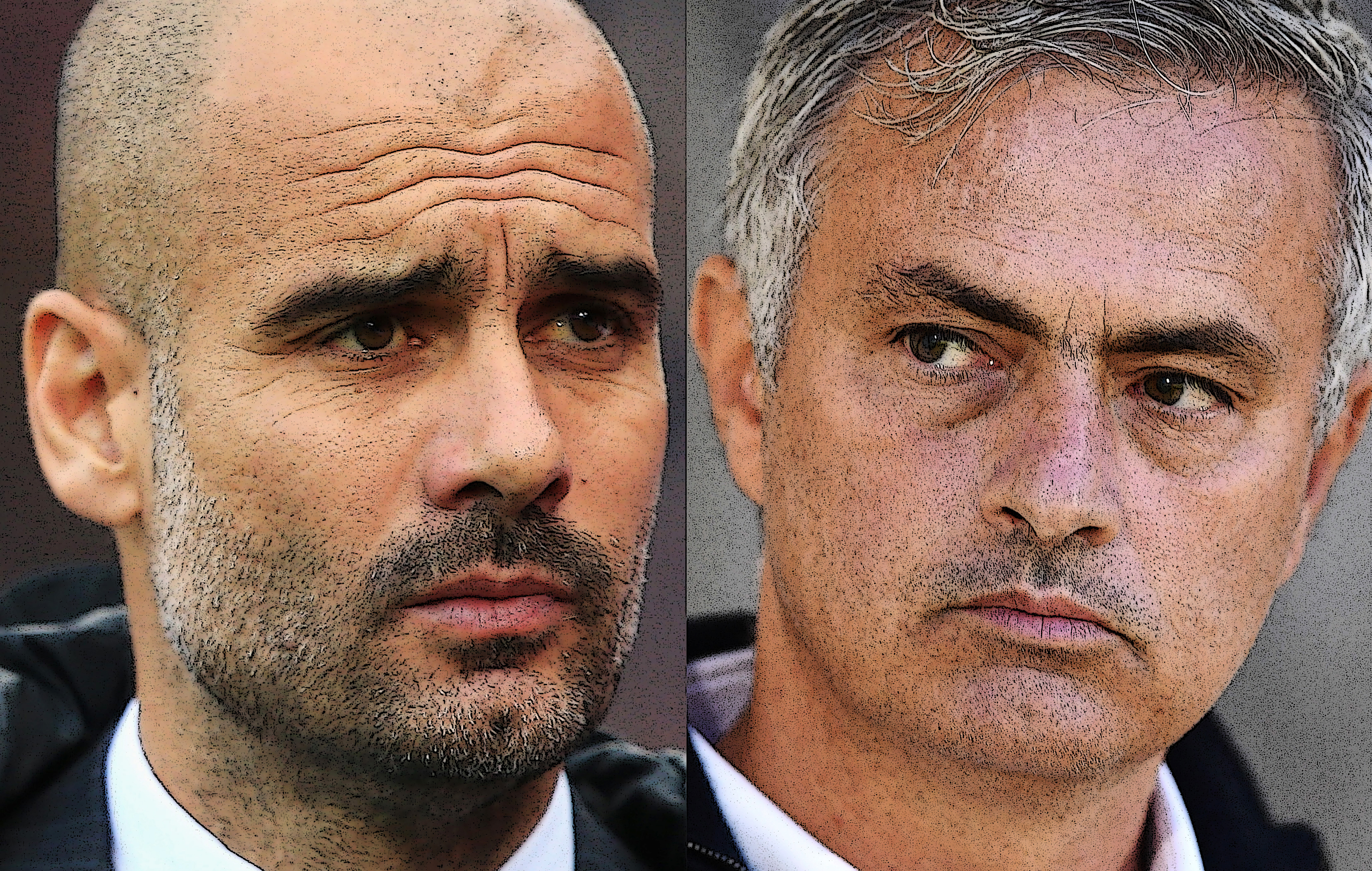 Guardiola and Mourinho face each other at the Etihad tonight (Getty Images)