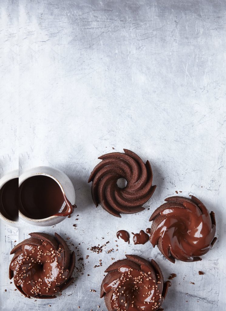 Chocolate_ cardamom and coffee mini bundt cakes