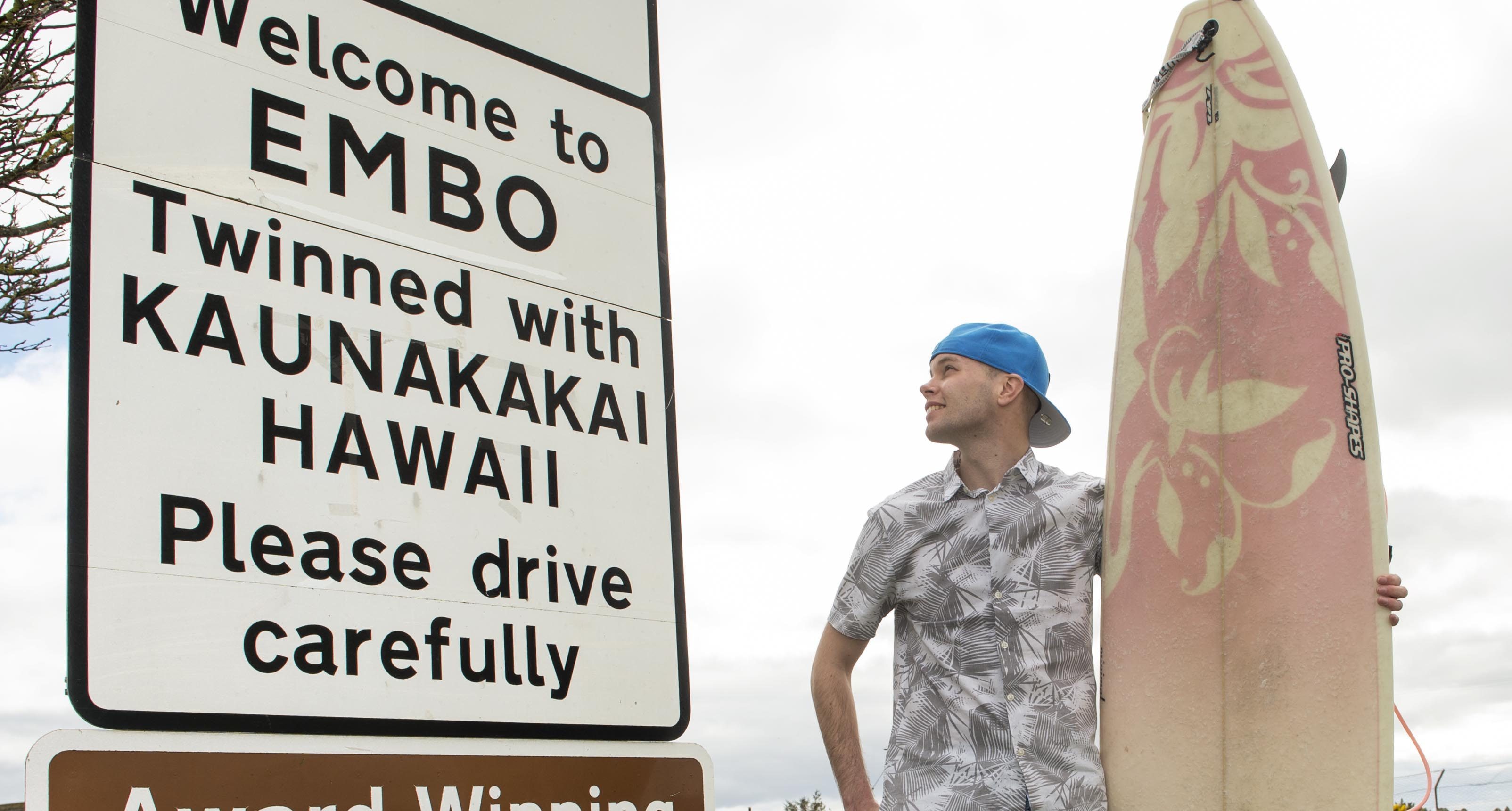 Our reporter Stuart Findlay brings a bit of Hawaii to Embo (Trevor Martin Photography)