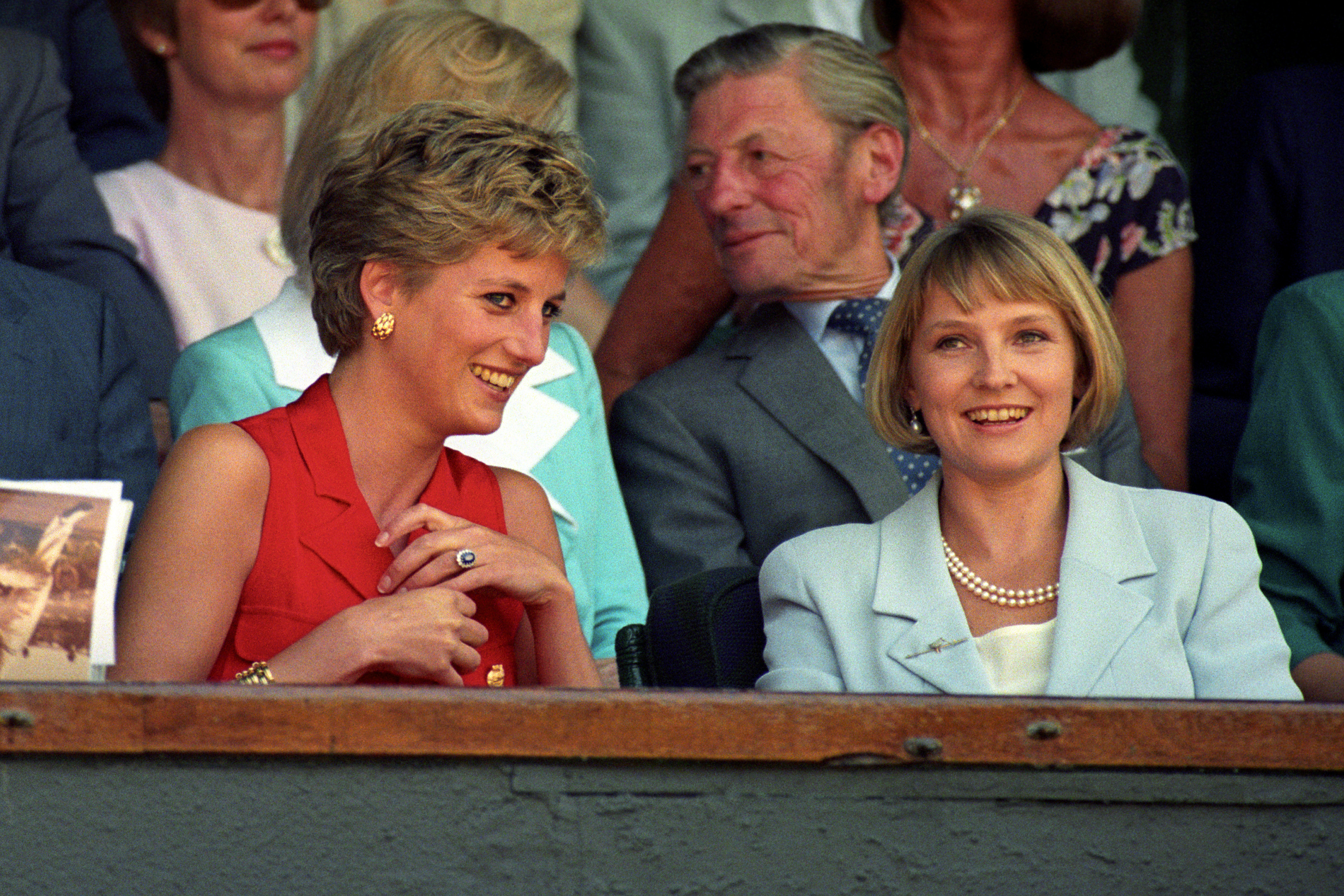 Julia with Diana in the Wimbledon box