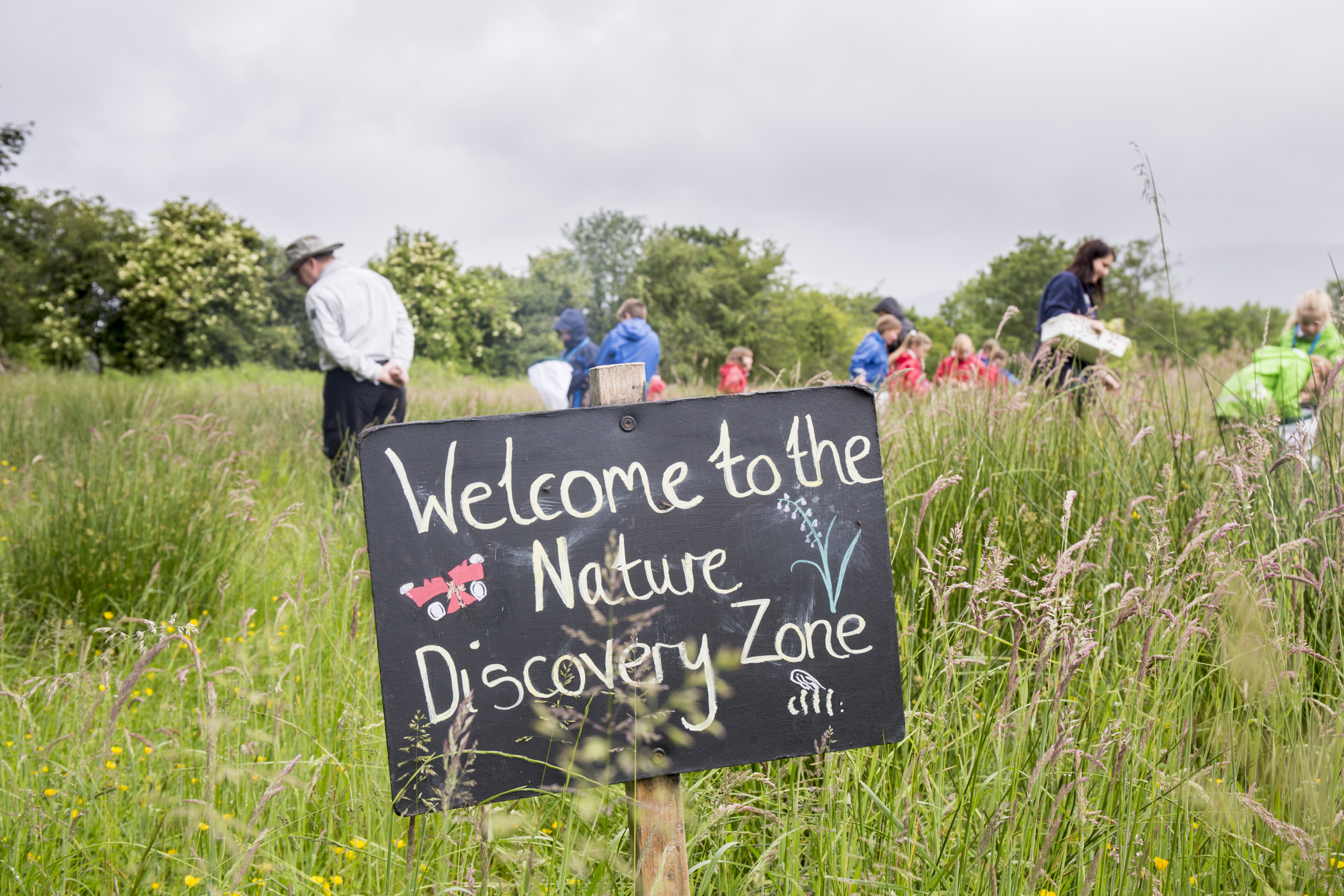 Children from Gartocharn Primary School at the Nature Discovery Zone at the RSPB Loch Lomond (David Palmar)