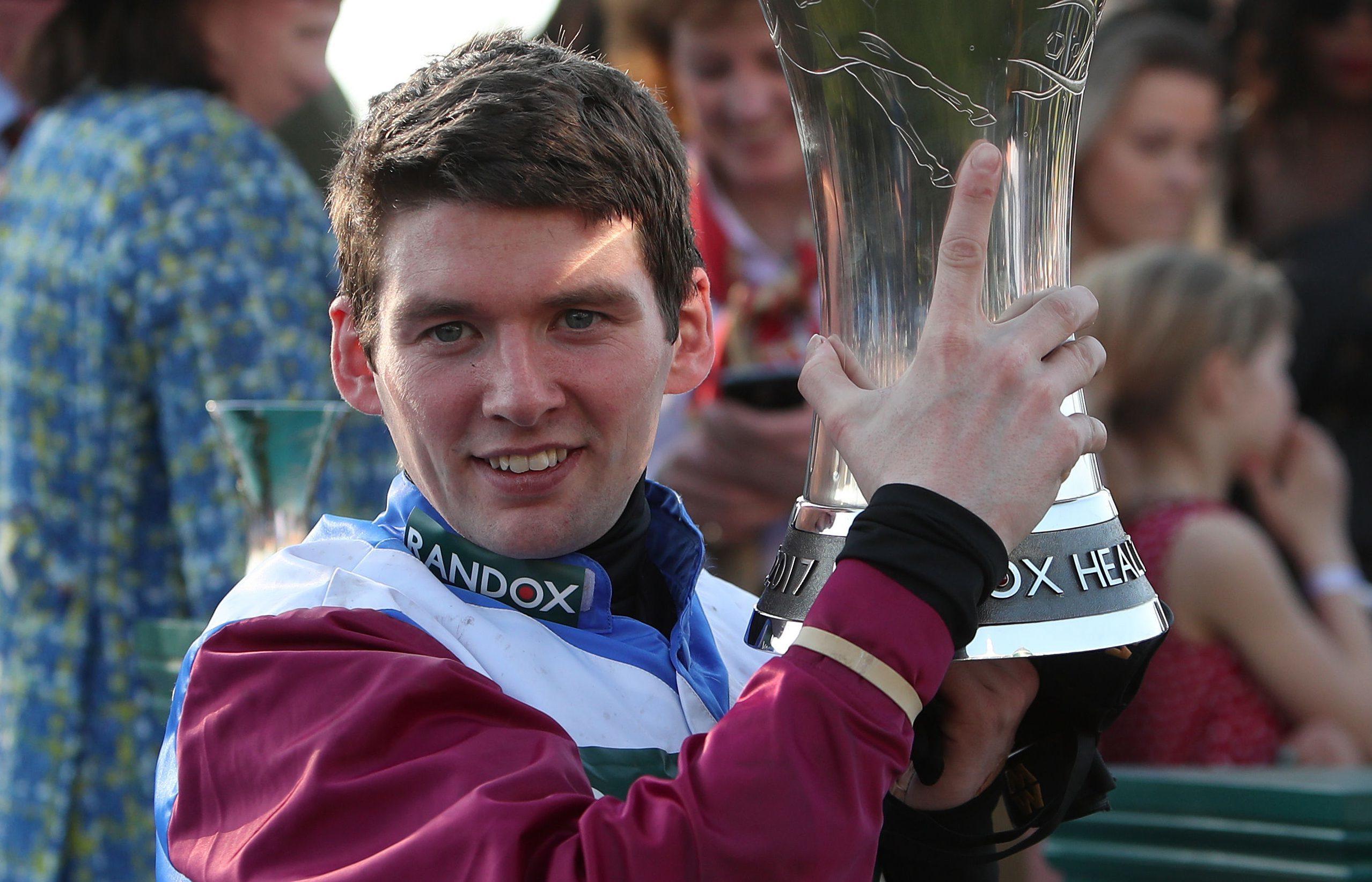 Derek Fox celebrates with the trophy (David Davies/PA Wire)