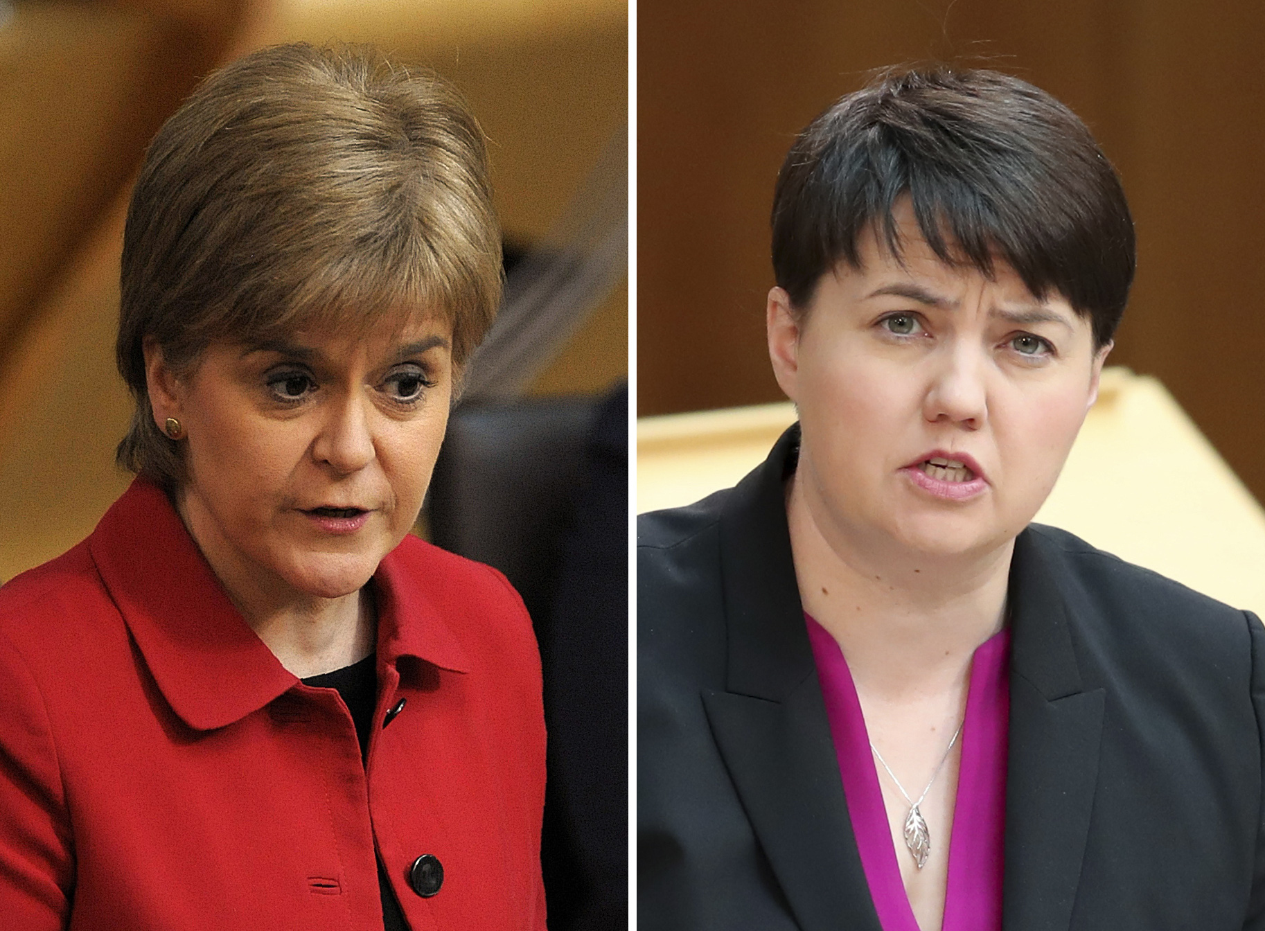 First Minister Nicola Sturgeon (left) and Scottish Conservative party leader Ruth Davidson. (PA Wire)