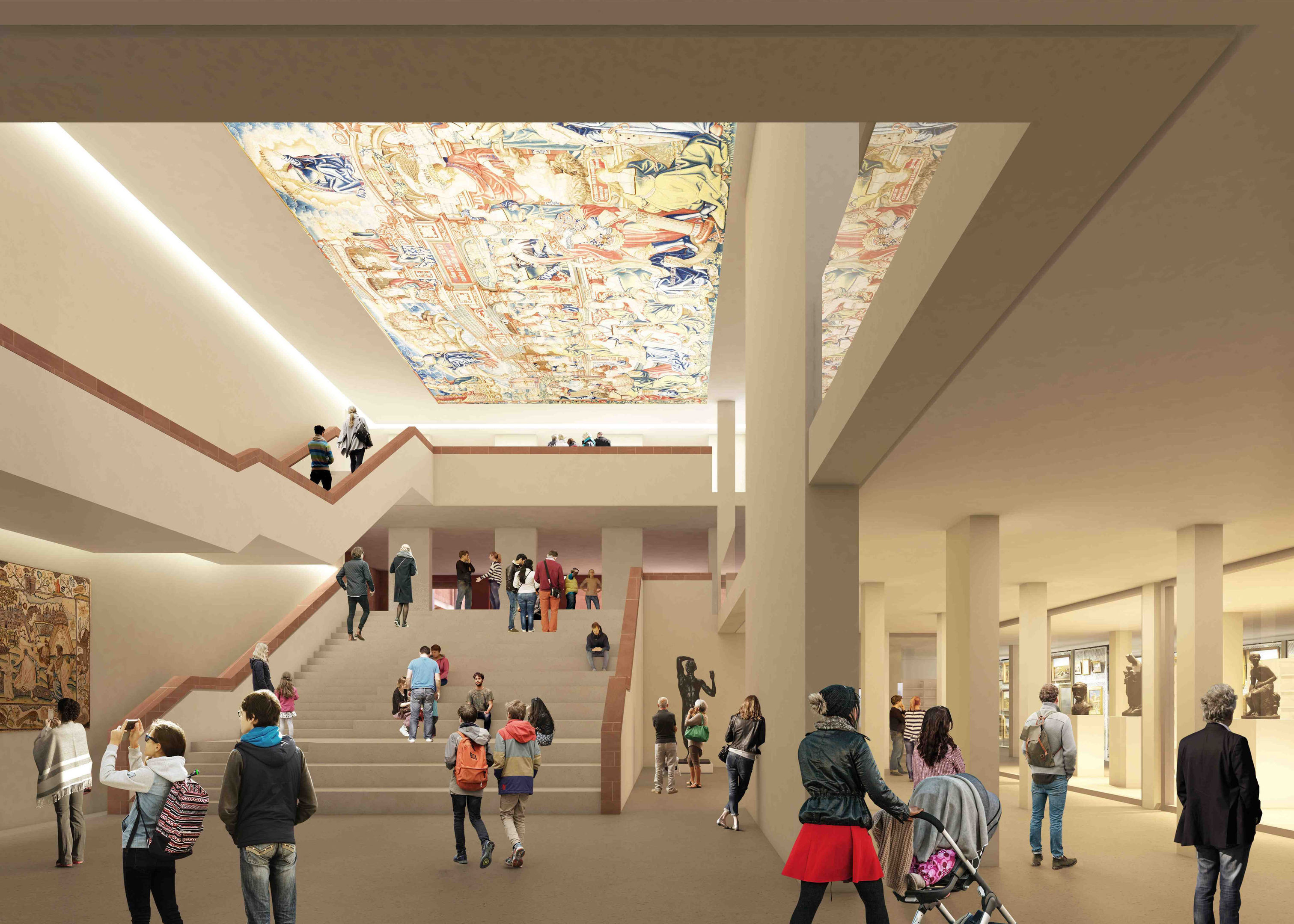 Artist's impression of the Burrell Collection by John McAslan + Partners, as the museum which houses almost 9,000 artworks collected by shipping merchant Sir William Burrell won planning approval for a £66 million refurbishments (John McAslan + Partners/PA Wire)