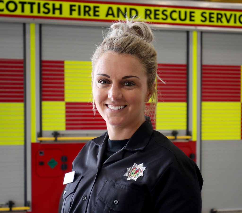 Former Scotland, Celtic and Rangers footballer Rhonda Jones who is one of the 101 new full-time firefighters (Jane Barlow/PA Wire)