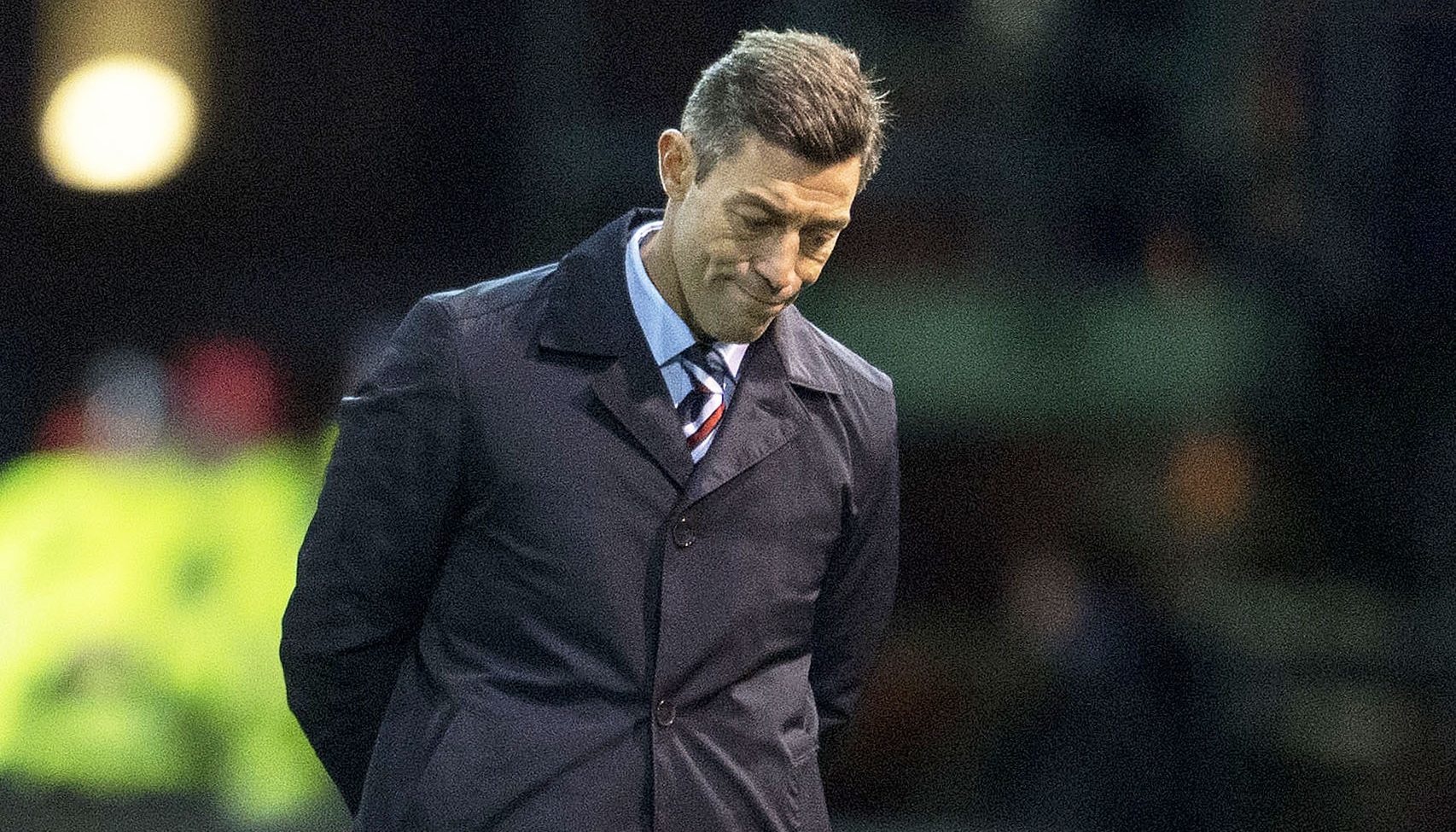 Rangers manager Pedro Caixinha at full time (SNS Group / Bill Murray)