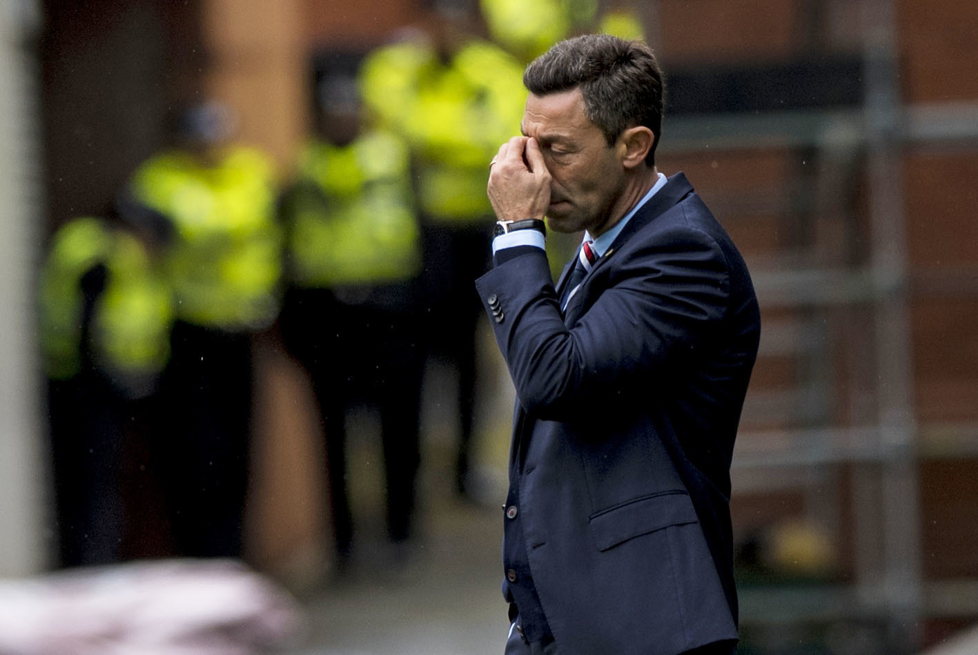 Rangers manager Pedro Caixinha is left dejected (SNS Group)