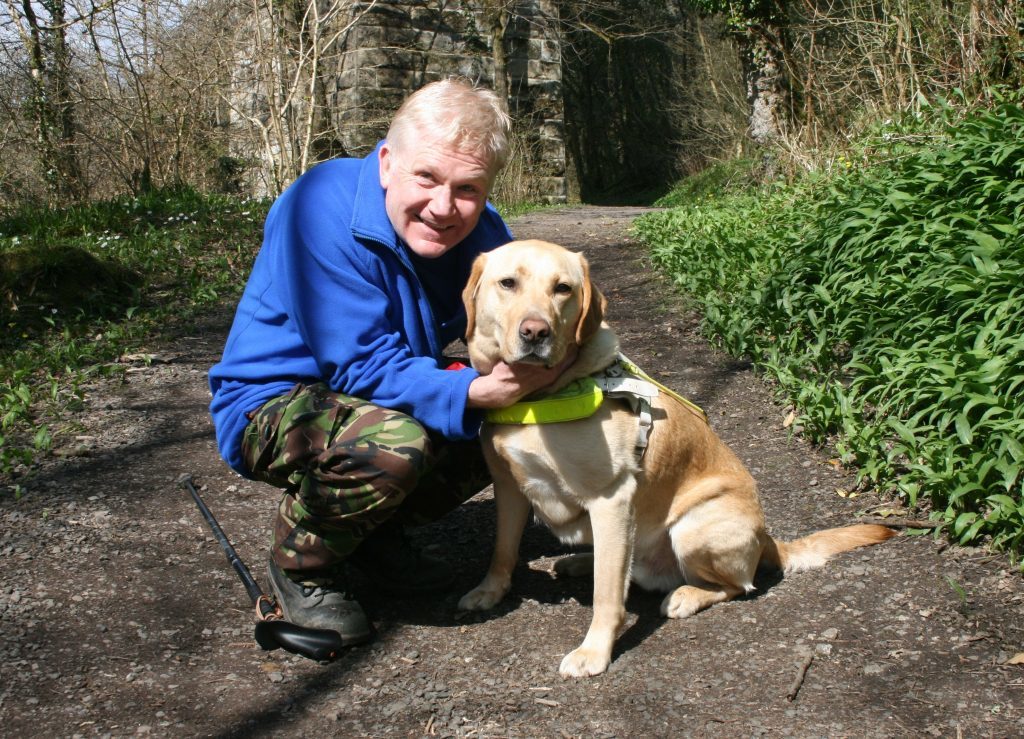 Scott Cunningham and his Guide Dog