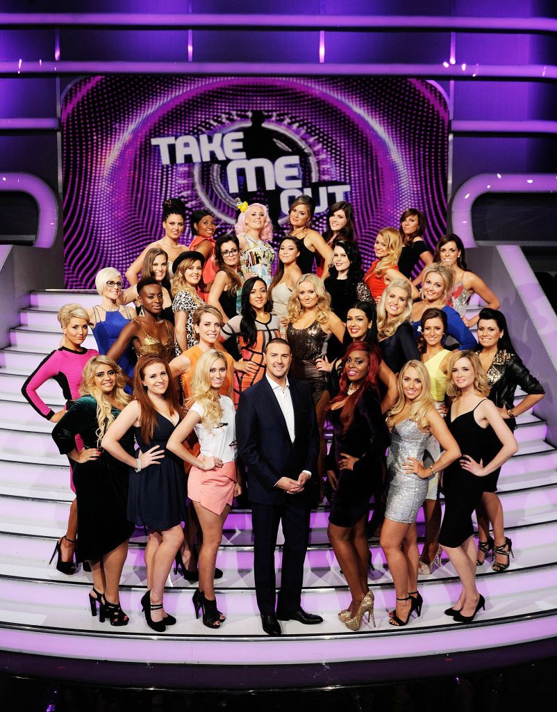 Paddy McGuinness with Take Me Out hopefuls, all looking for love (Thames/FremantleMedia UK)