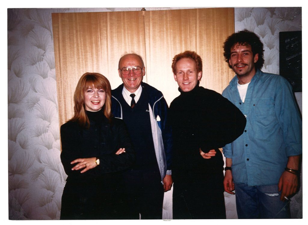 From the book 'Craiginches' by ex prison officer Bryan Glennie. OPS Bryan with Toyah Wilcox and her band after she performed a concert for the prisoners.