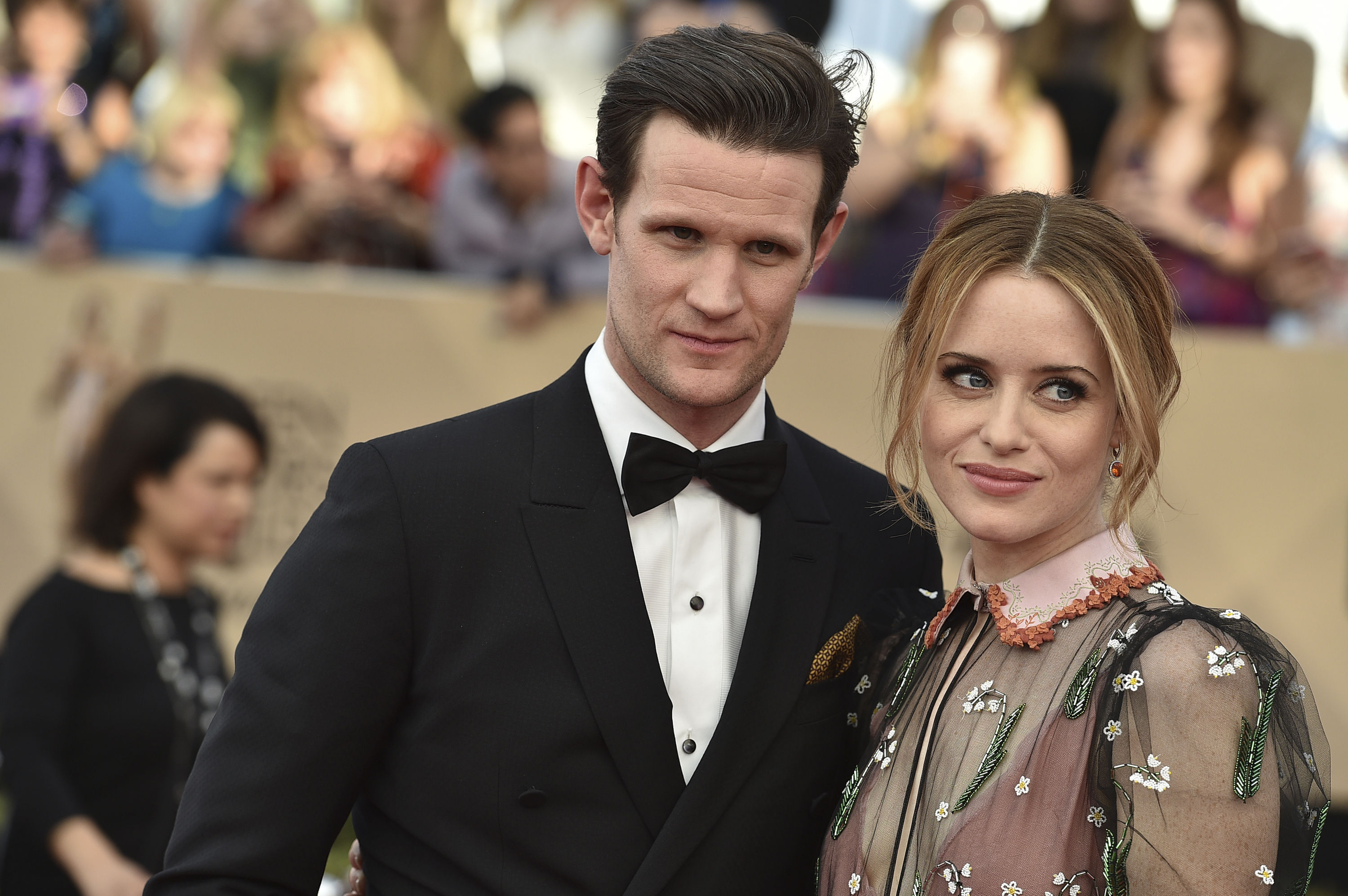 Matt Smith, left, and Claire Foy at the 23rd annual Screen Actors Guild Awards (Jordan Strauss/Invision/AP)