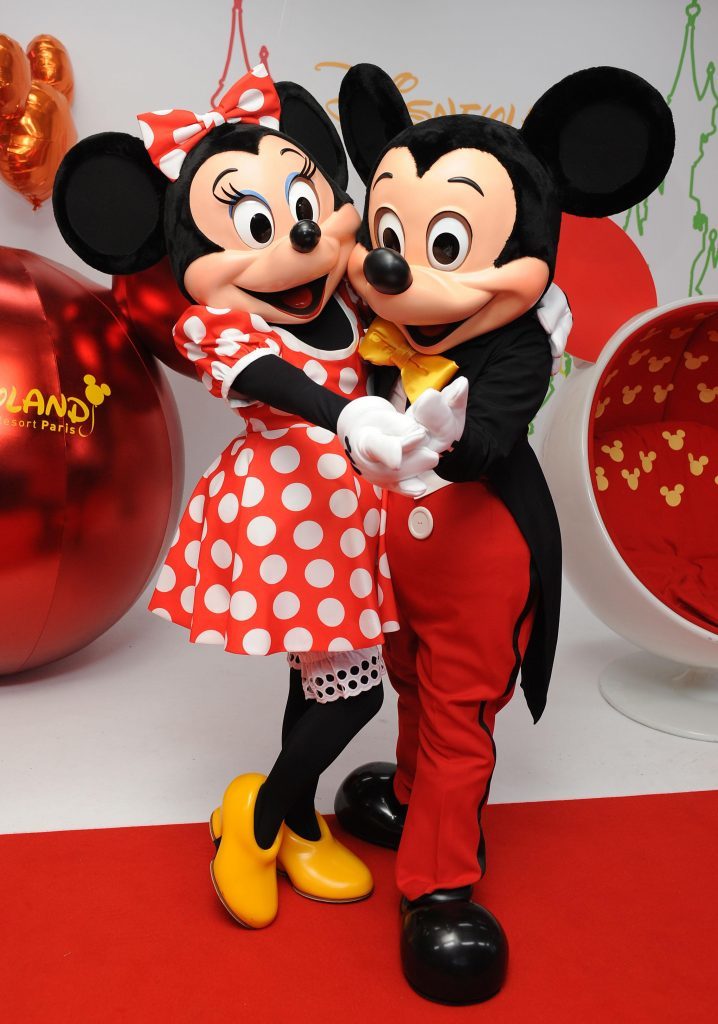 Mickey (Right) and Minnie Mouse during Mickey's Magical Party at Disneyland Paris, in France.
