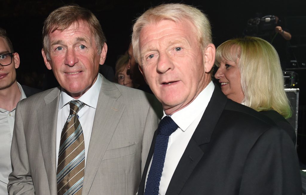 Former Celtic player Kenny Dalglish and Scotland manager Gordon Strachan