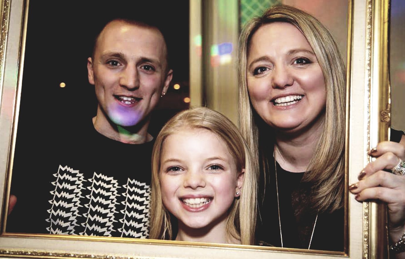 Lily Douglas, with her mother Jane and brother Leon