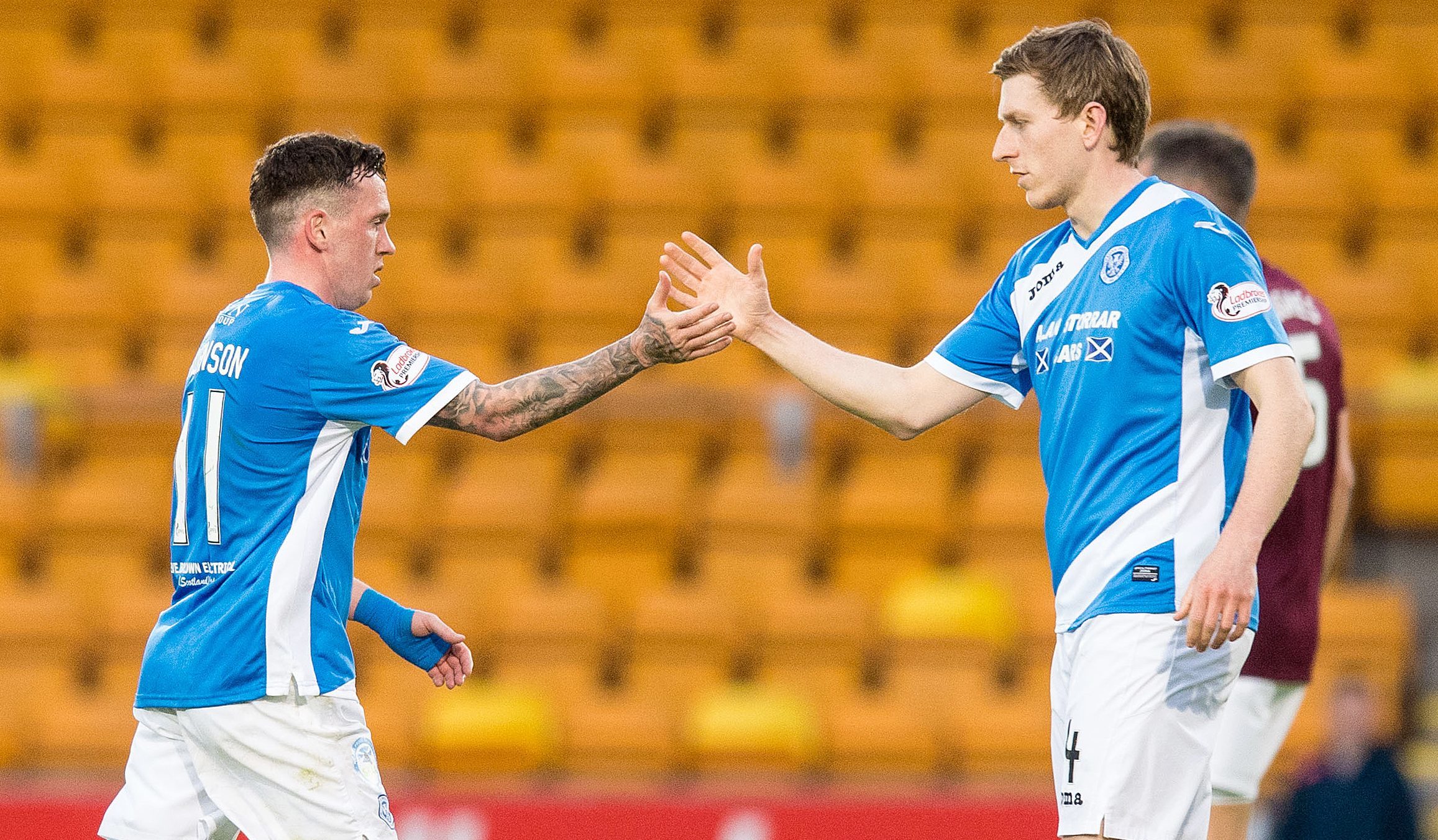 St Johnstone's Danny Swanson and Joe Shaughnessy (SNS Group / Ross Parker)