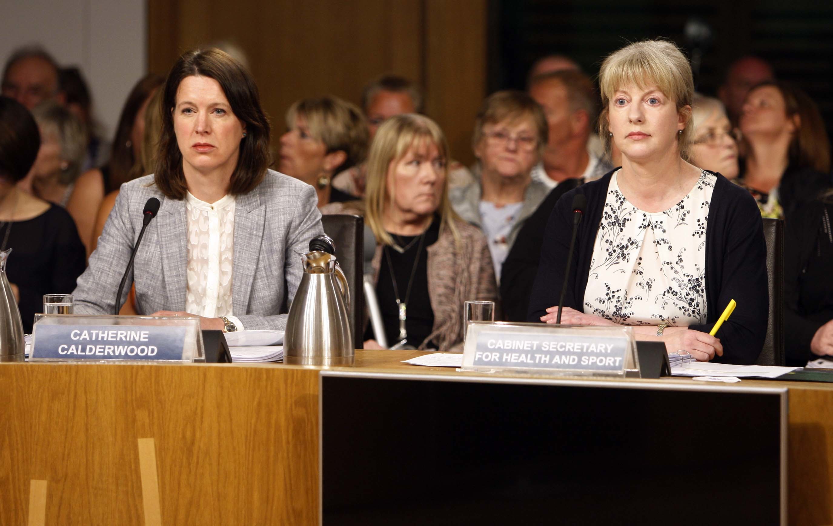 Health Secretary Shona Robison (left) appears before the Public Petitions Committee (Andrew Cowan/Scottish Parliament)