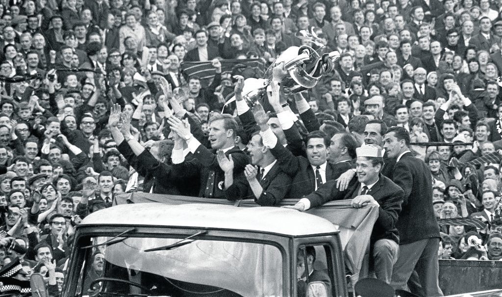 The European Cup is paraded at Parkhead after Celtic's victory over Inter Milan