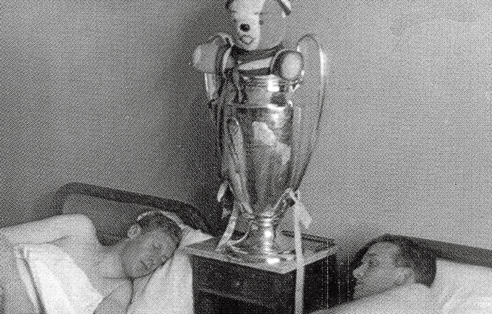 The end of a perfect day: Billy McNeill and John Clark in their hotel room – with the European Cup.
