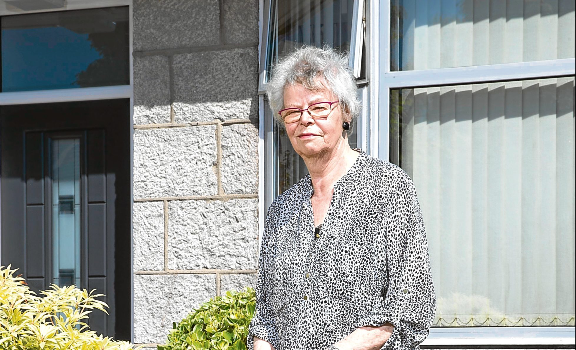 Sheila Stephen was having problems with the external lights on her property in Aberdeen (Ross Johnston/Newsline Media)