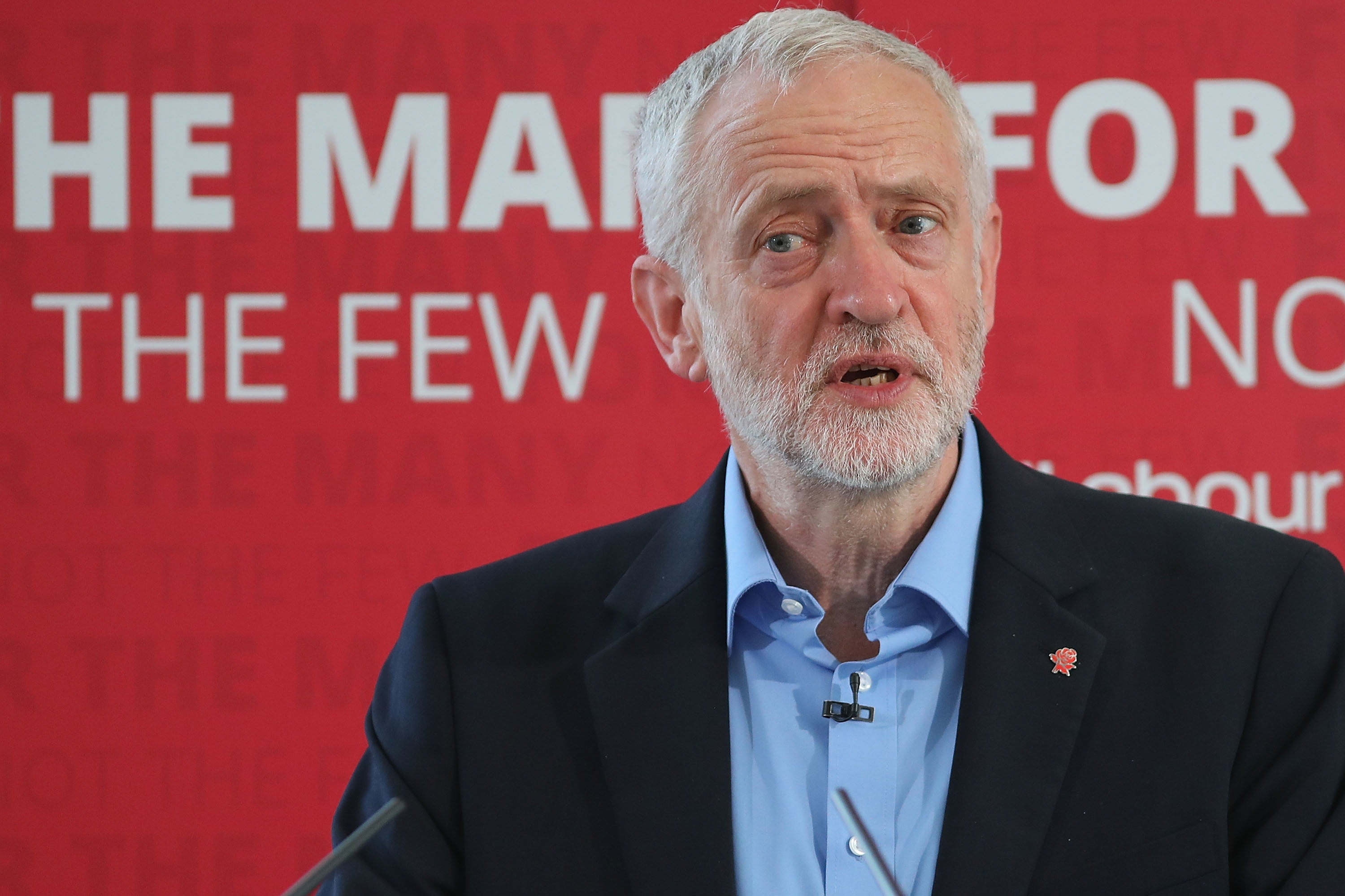 Leader of the Labour Party, Jeremy Corbyn, speaks at the launch of Labour's education plans at Leeds City College on May 10, 2017 in Leeds, England (Dan Kitwood/Getty Images)