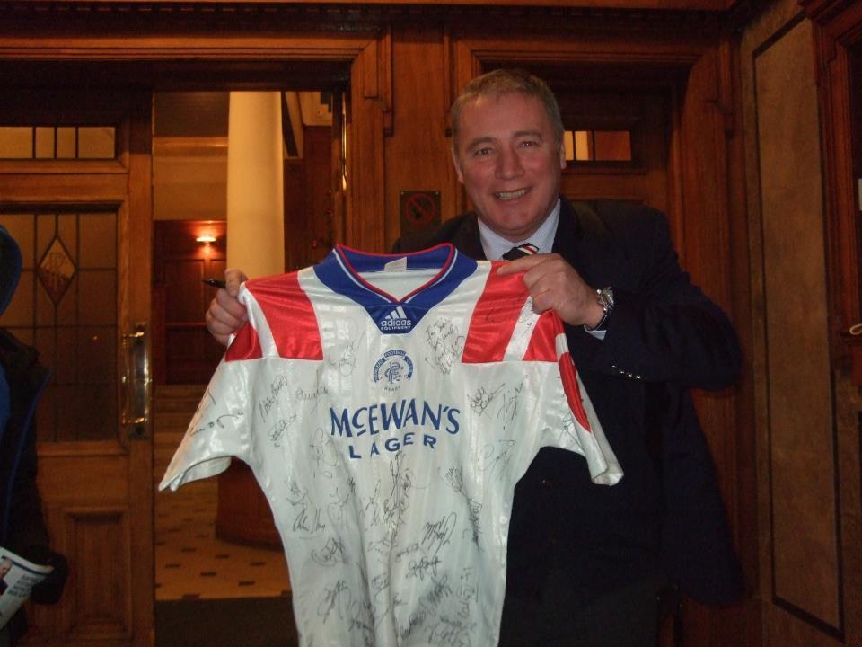 Ally McCoist was one of the 85 players to sign the shirt 