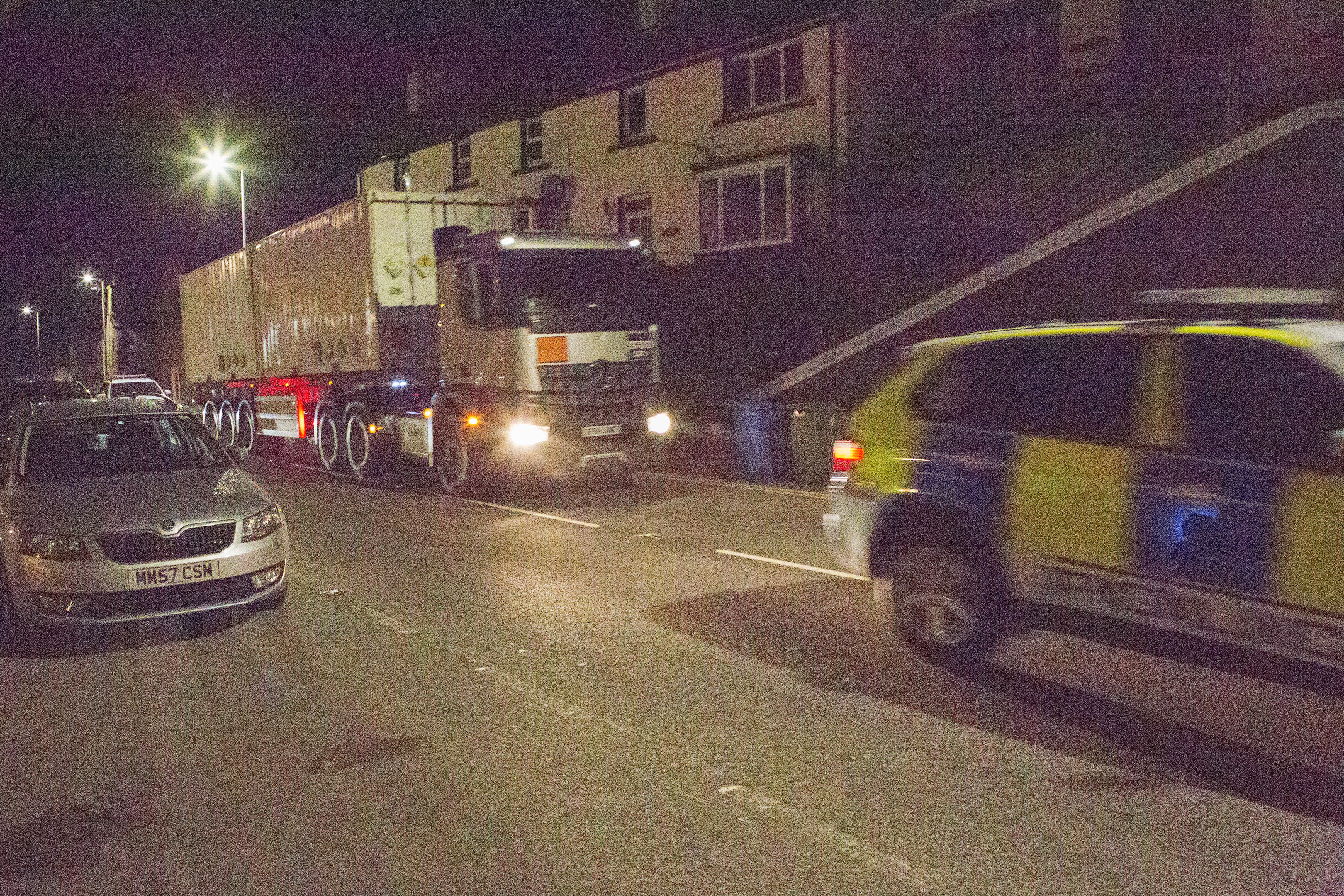 The second lorry carrying two containers (Robert MacDonald / Northern Studios)