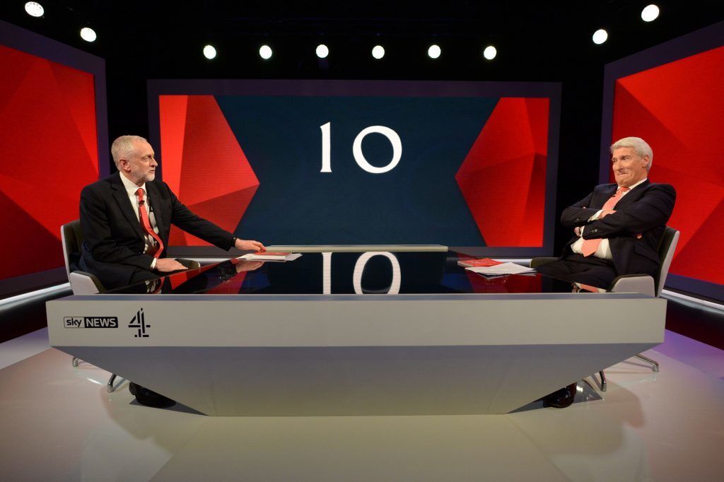 Labour leader Jeremy Corbyn (left) is interviewed by Jeremy Paxman (Stefan Rousseau/PA Wire)