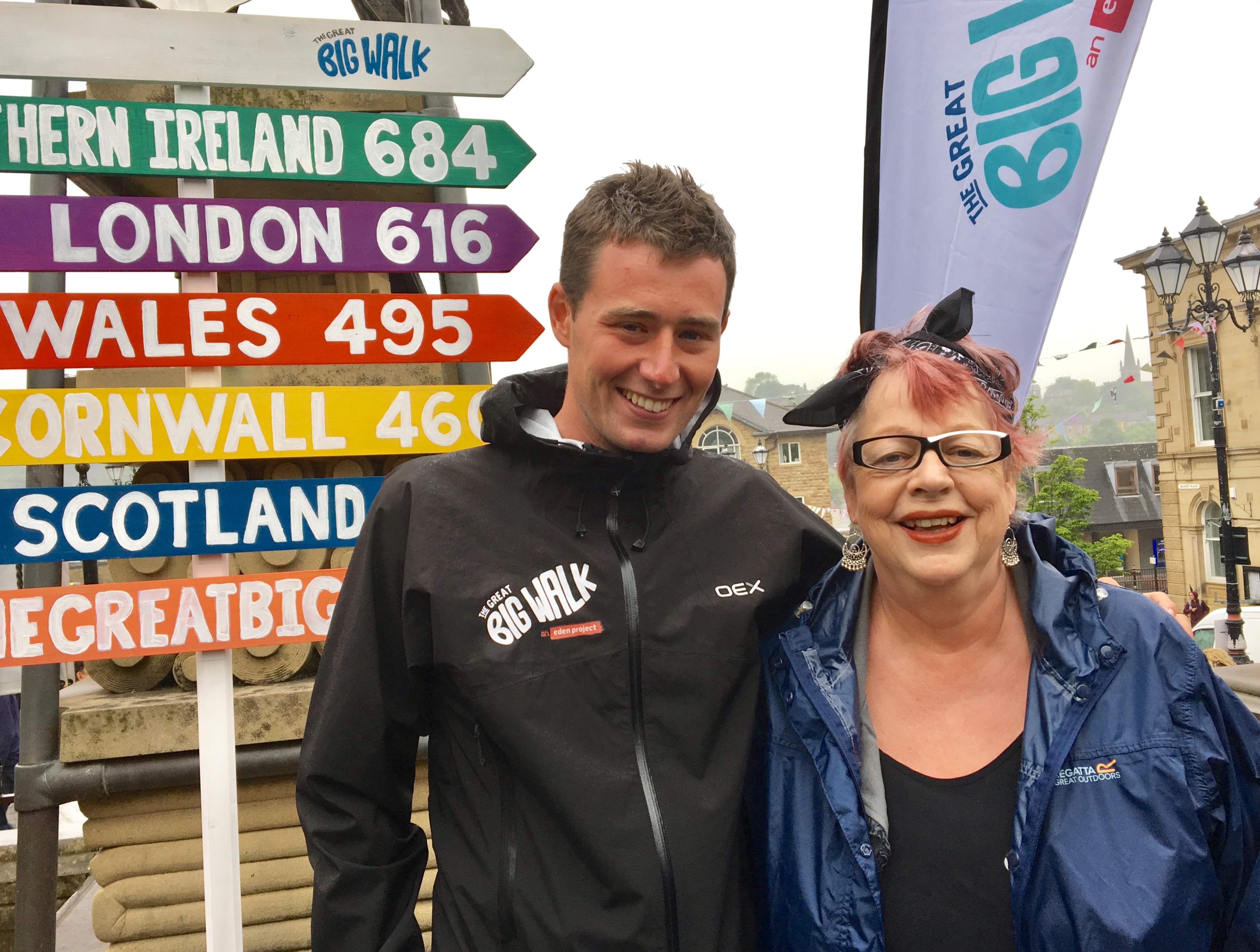 Jo Brand and the Tartan Explorer Josh Quigley