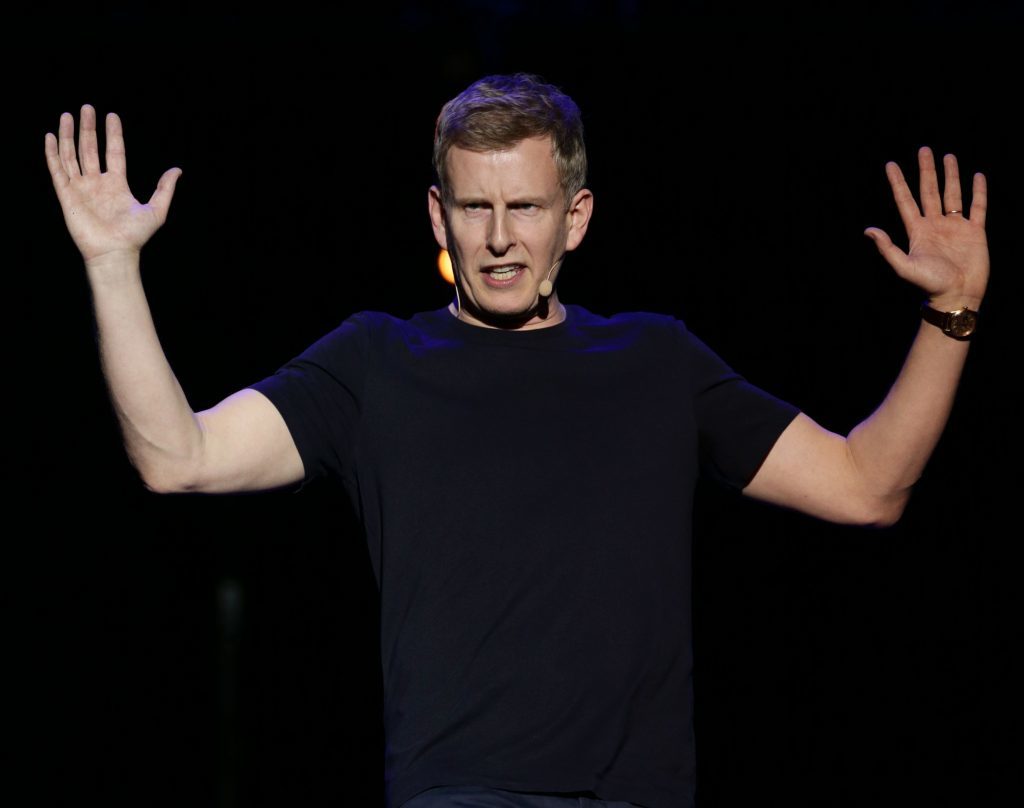 Patrick Kielty performing on stage (Yui Mok / PA Wire)