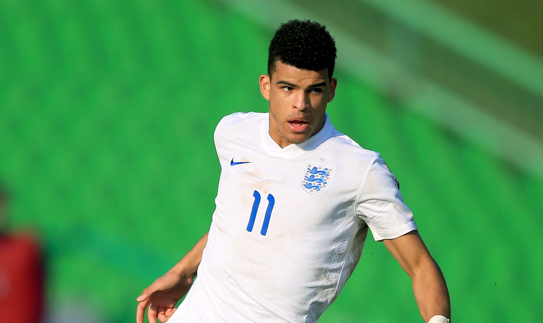Dominic Solanke in action for England under-21s (PA)