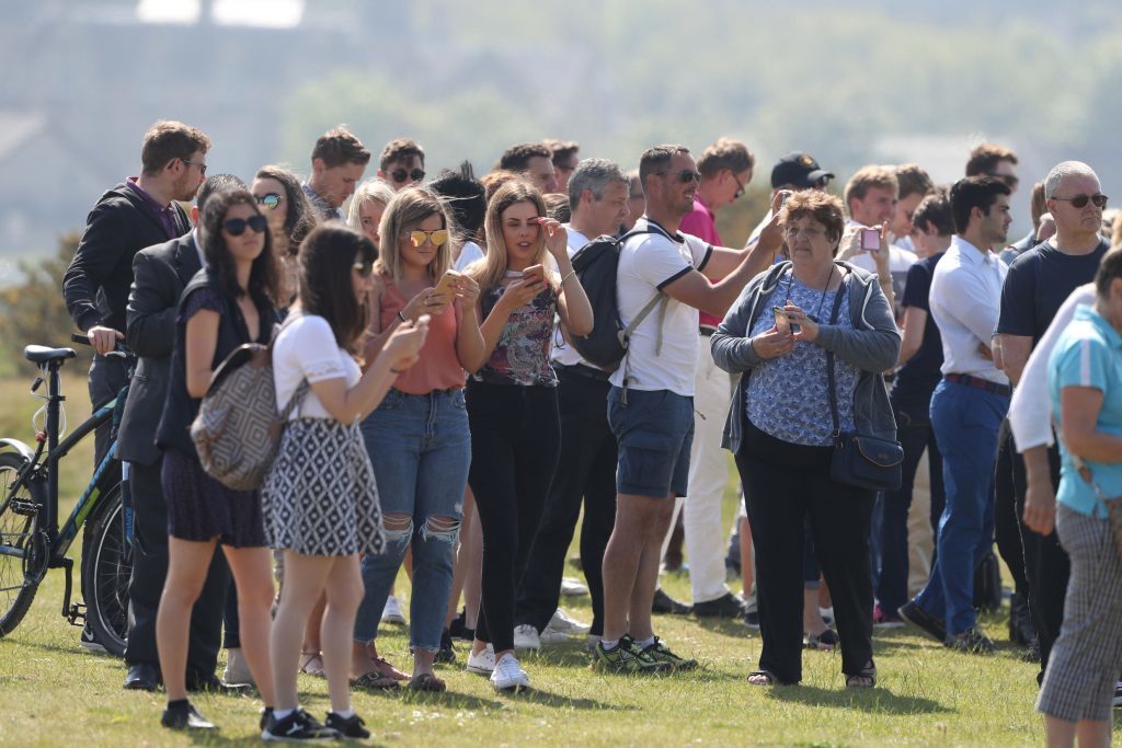 Crowds gather (Andrew Milligan/PA Wire)