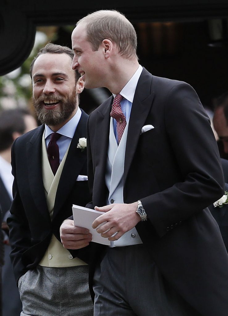 James Middleton talks with the Duke of Cambridge (Kirsty Wigglesworth/PA Wire)