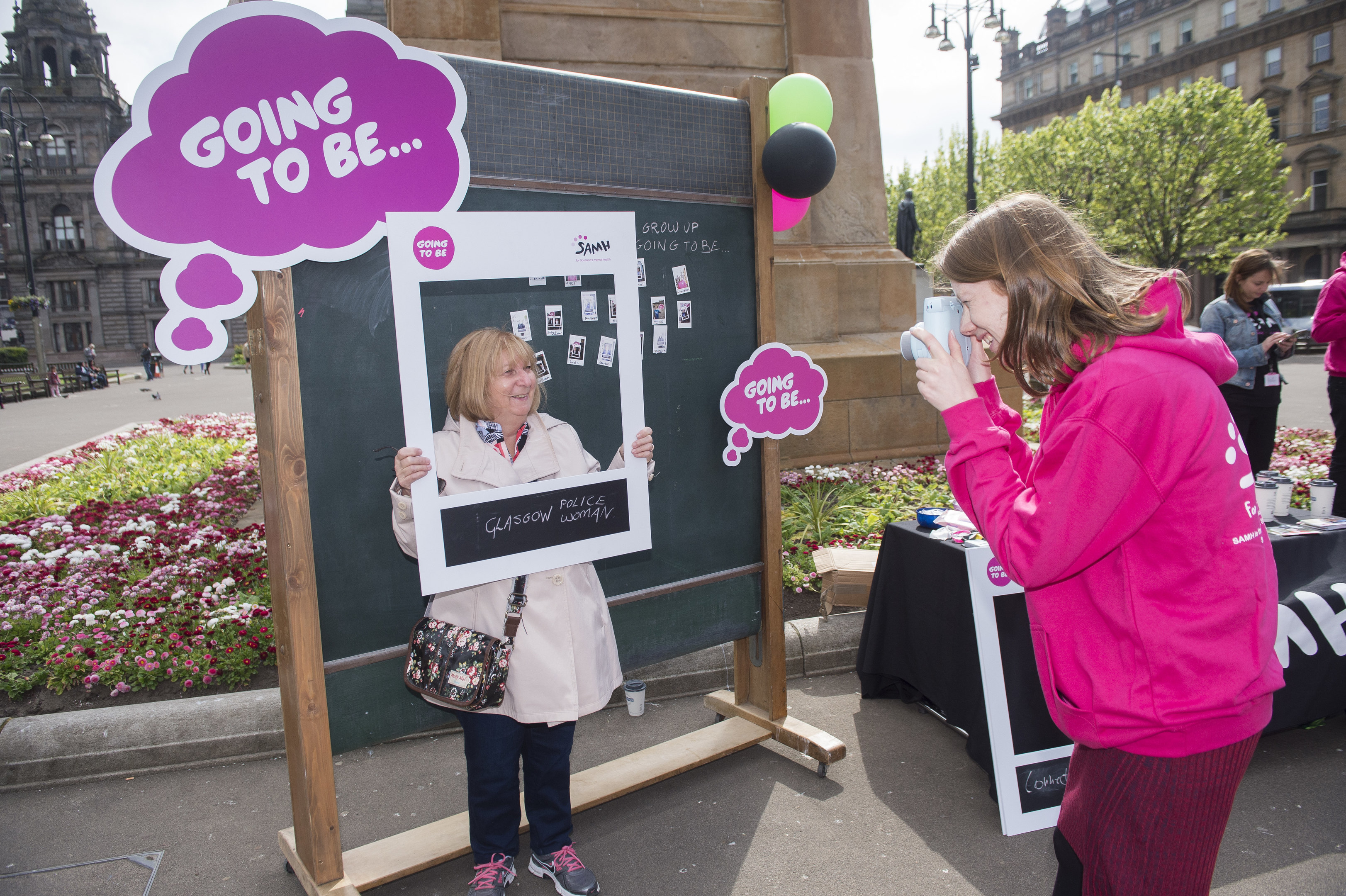 The Scottish Association for Mental Health launch their 'Going to Be' campaign in Glasgow's George Square (Lenny Warren / Warren Media)