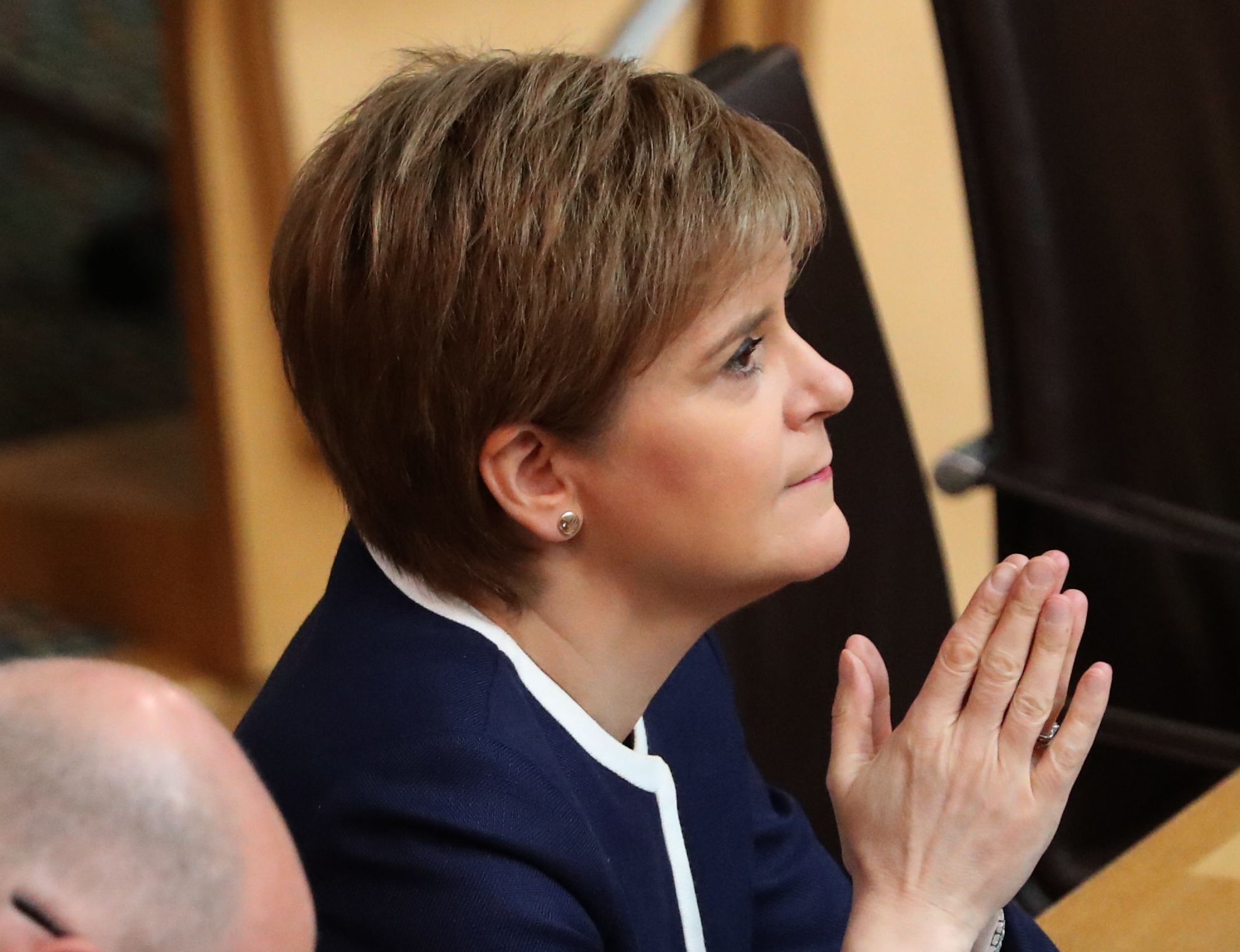 First Minister Nicola Sturgeon during FMQs, when she was questioned about her stance on fox hunting (Andrew Milligan/PA Wire)