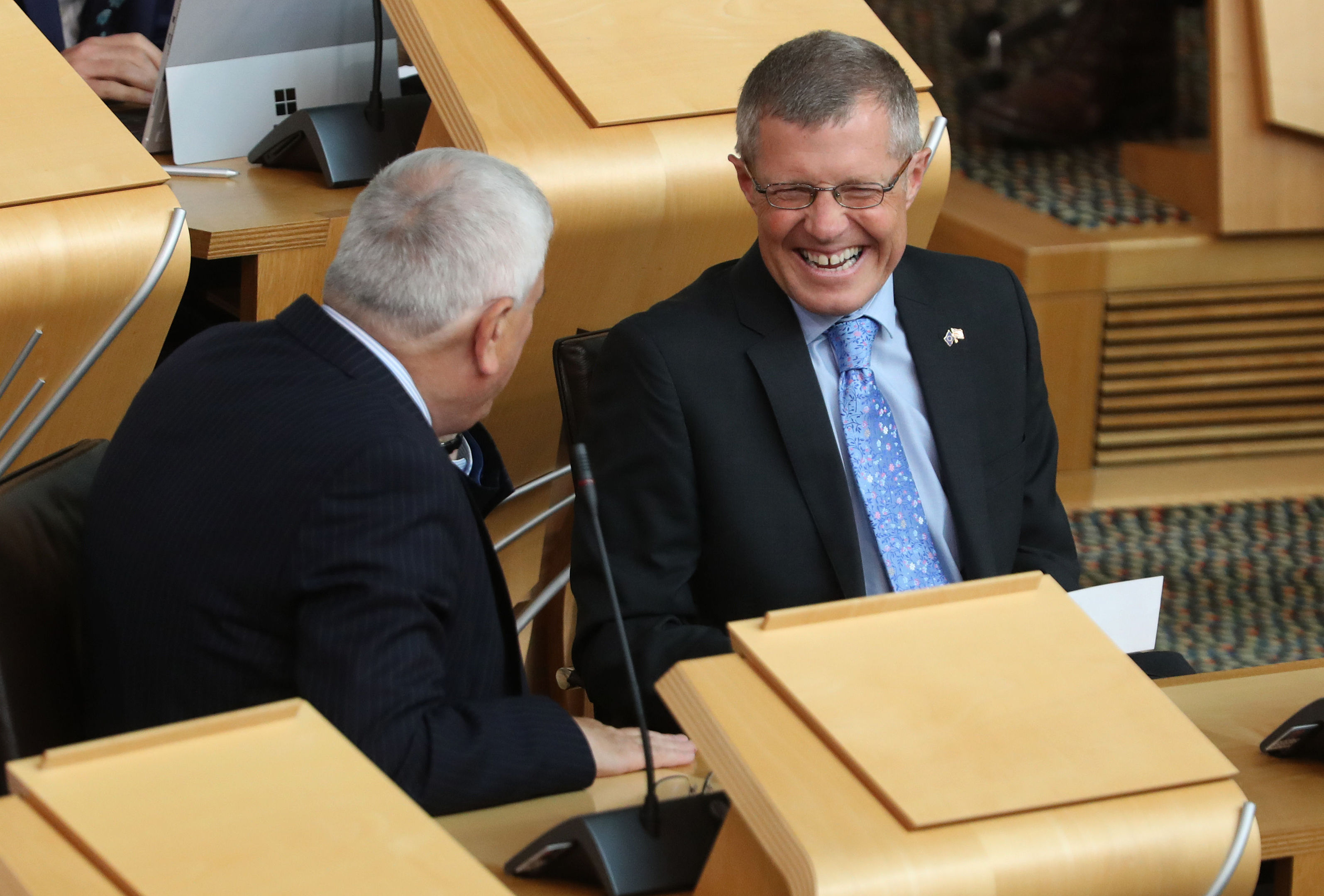 Scottish Liberal Democrat leader Willie Rennie during FMQs (Andrew Milligan/PA Wire)