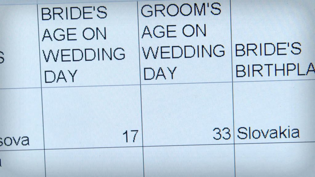 An extract from a marriage register in Glasgow. (BBC Scotland/PA Wire)