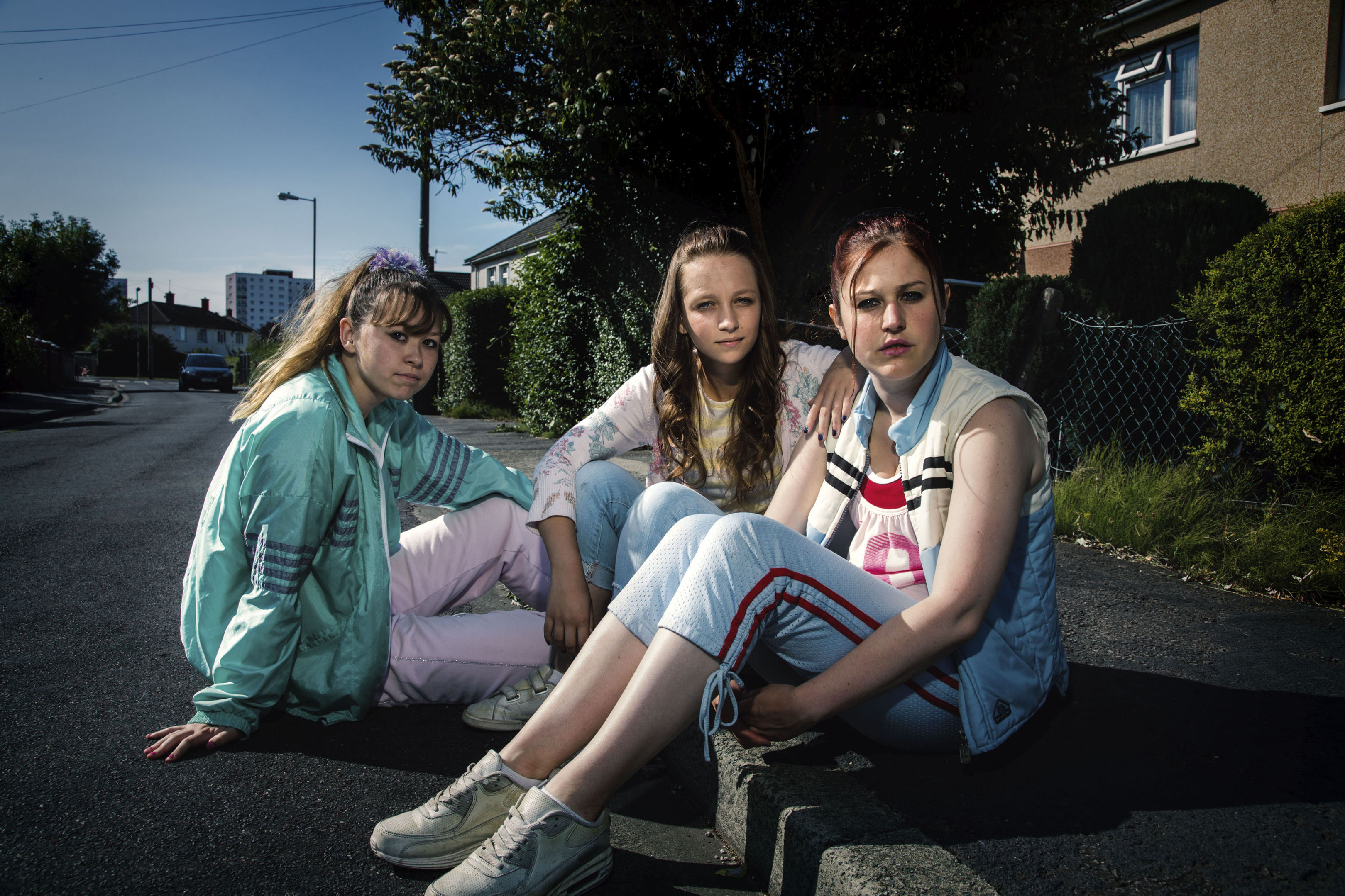 Ruby (Liv Hill), Holly (Molly Windsor), and Amber (Ria Zmitrowicz), who appear in the new BBC drama Three Girls, based on the Rochdale abuse scandal. (Ewen Spencer/BBC/PA Wire)