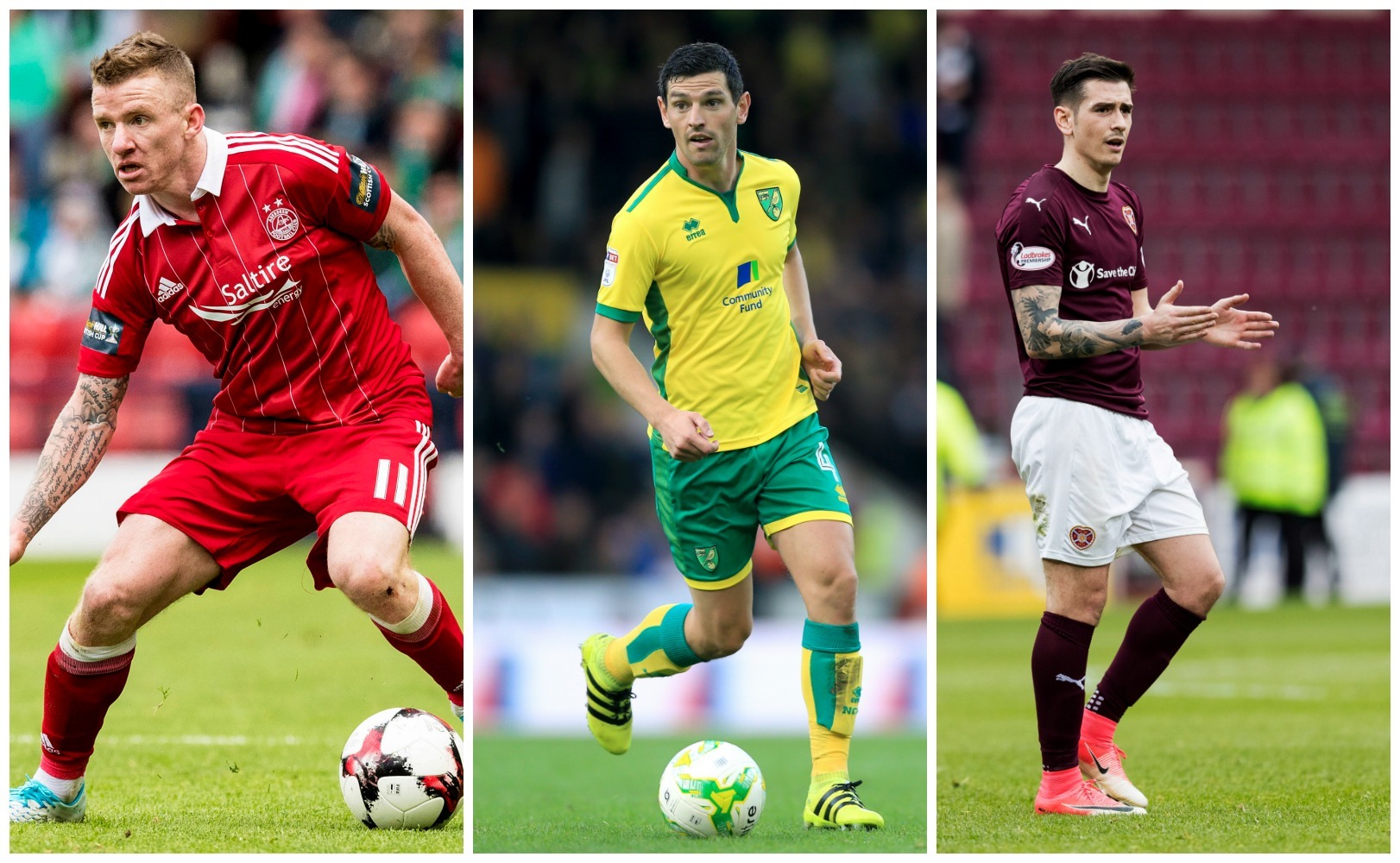Jonny Hayes, Graham Dorrans and Jamie Walker have all been linked with moves (SNS Group / PA Archive)