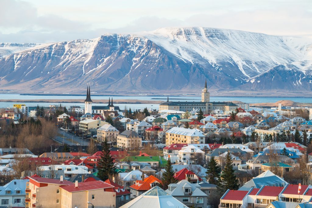 Reykjavik the capital city of Iceland above view from Perlan (iStock)