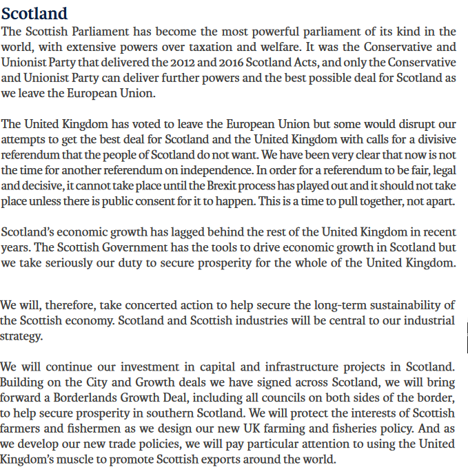 What the manifesto says about Scotland