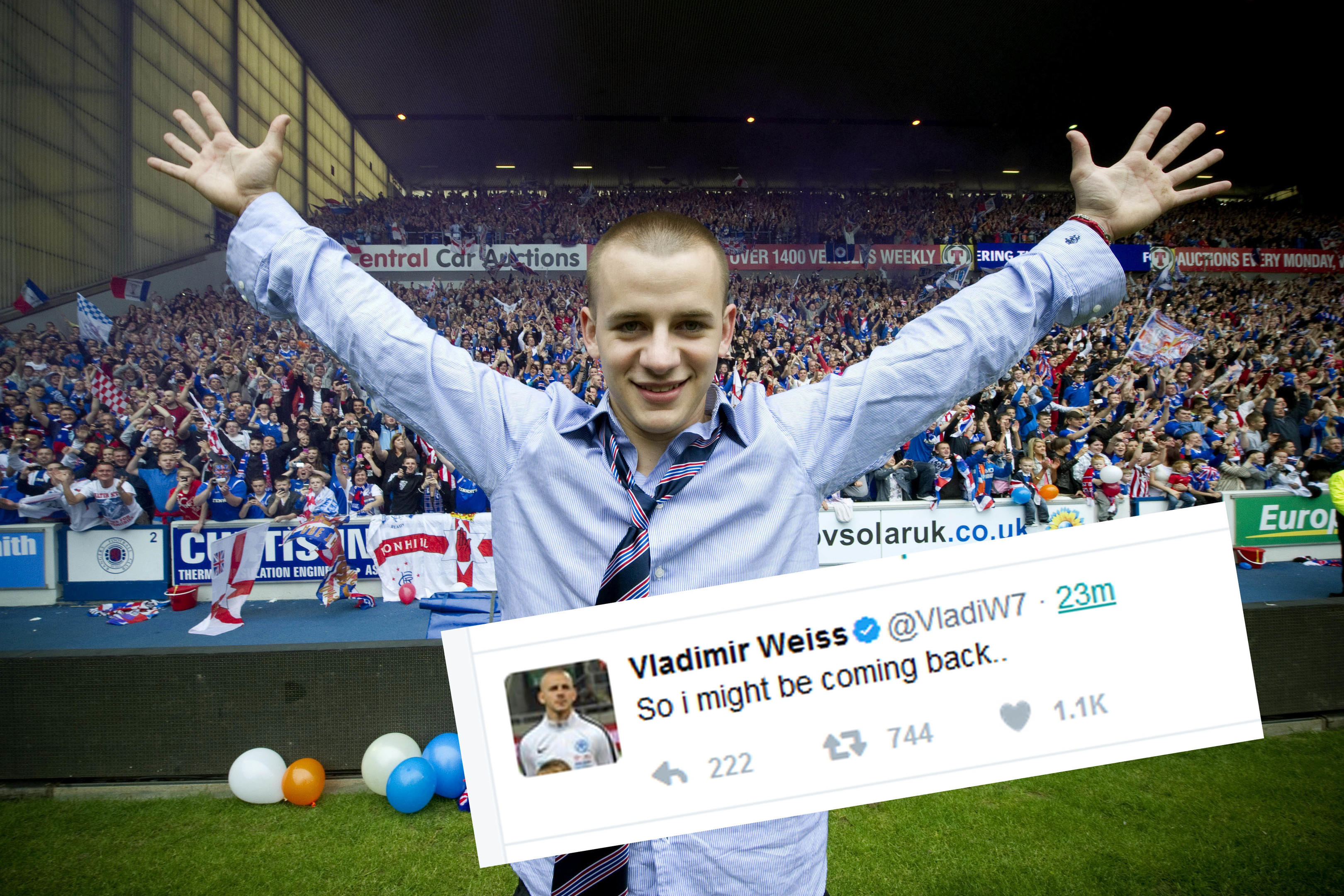 Vladimir Weiss, who won the title with Rangers in 2011, sent out the tweet this afternoon (SNS Group / Craig Watson)