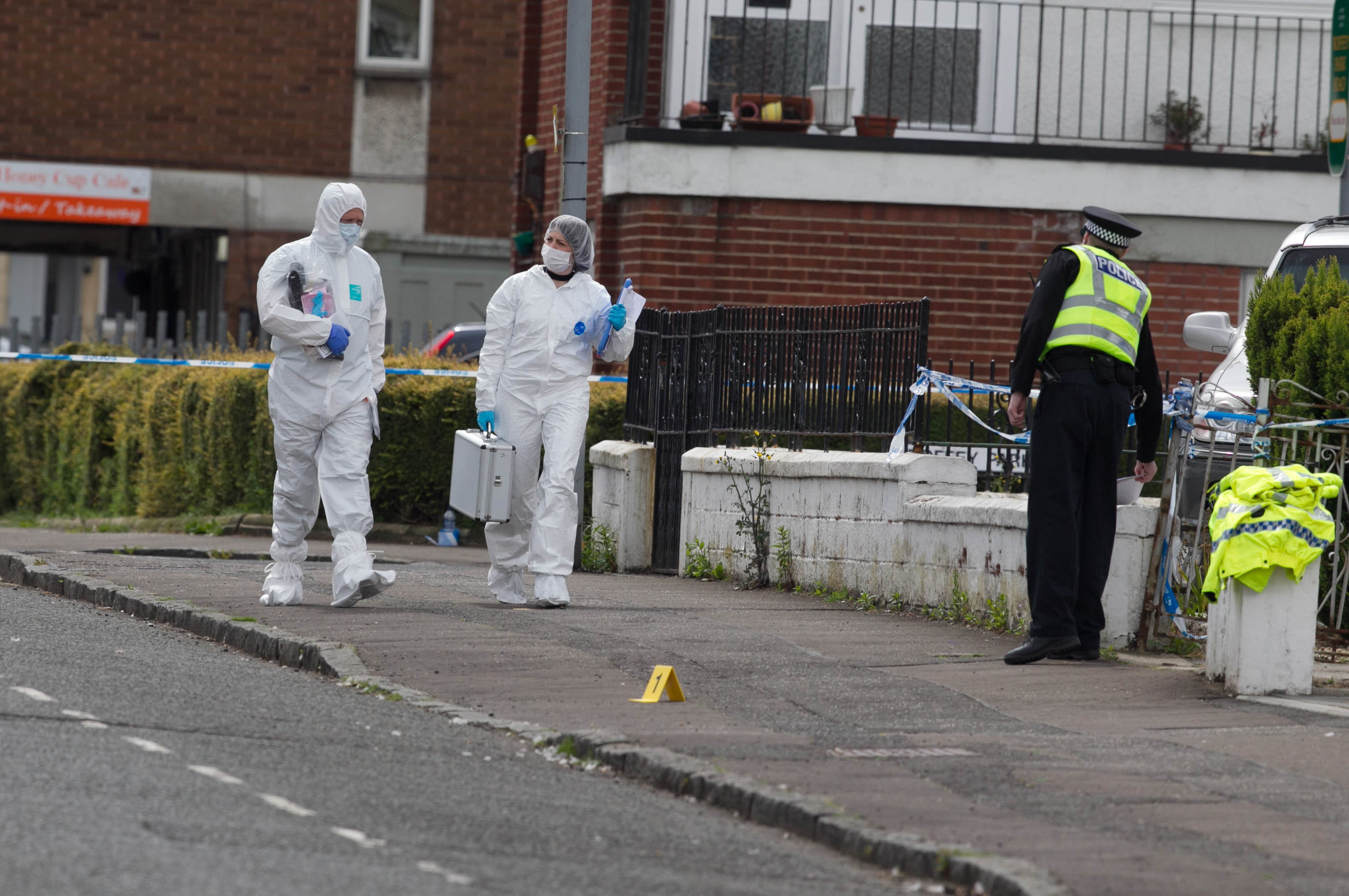 Forensic experts at the scene (Chris Austin / DC Thomson)
