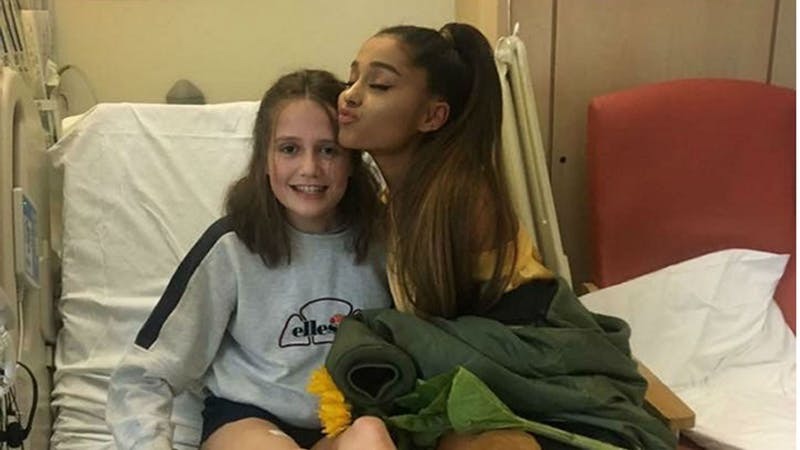 Ariana Grande visits Evie in hospital (Family handout / PA)